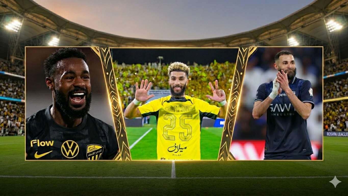 Muhannad Al Shanqeeti Abdulrahman Al Aboud Karim Benzema GOAL ONLY