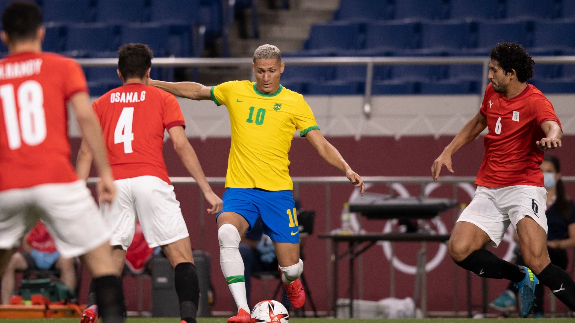 Richarlison em Brasil x Egito, quartas de final Olimpíadas de Tóquio, 31072021