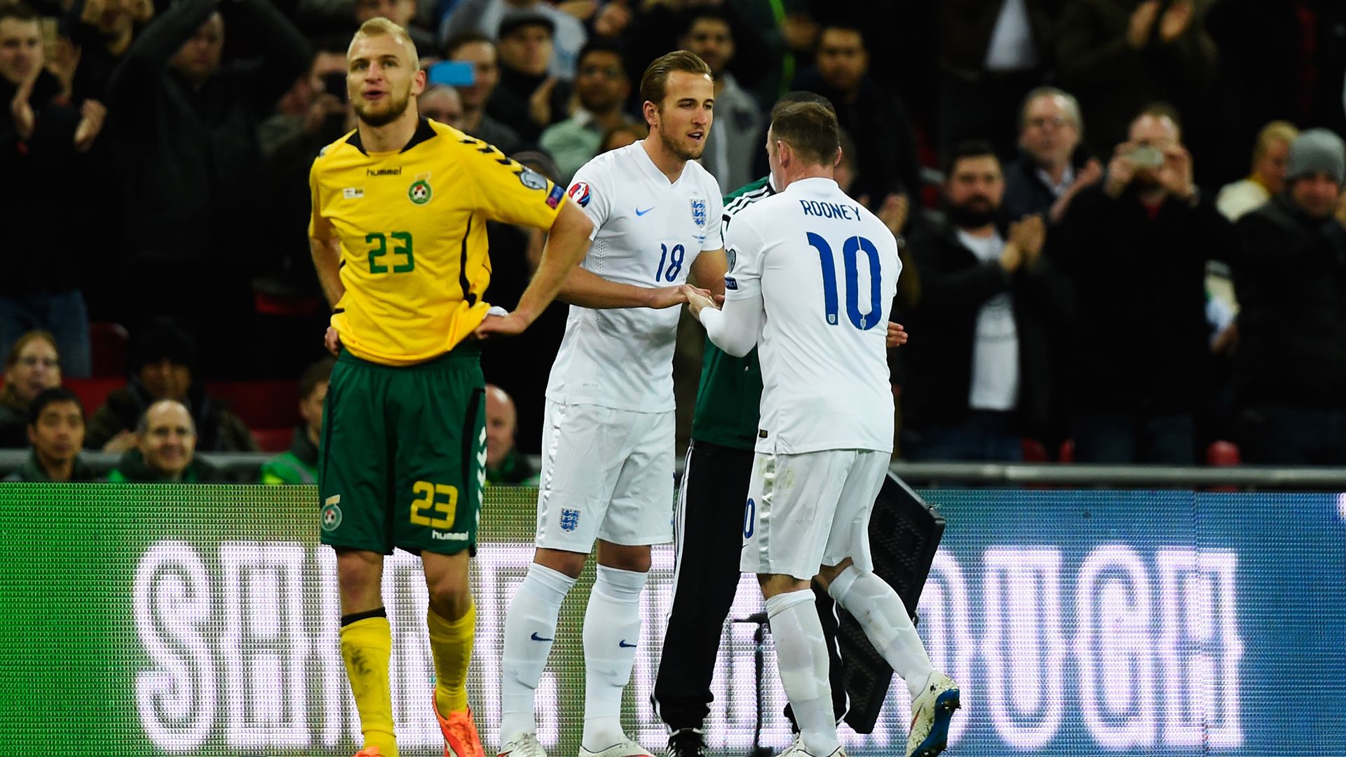 Harry Kane Wayne Rooney England Lithuania EC QUali 03272015