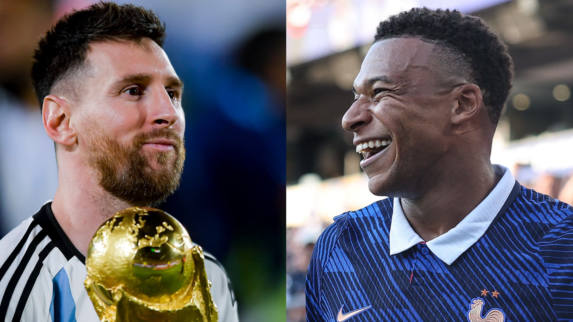 Lionel Messi Kylian Mbappe World Cup