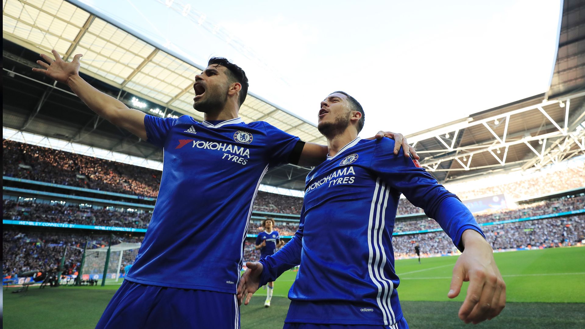 Eden Hazard and Diego Costa