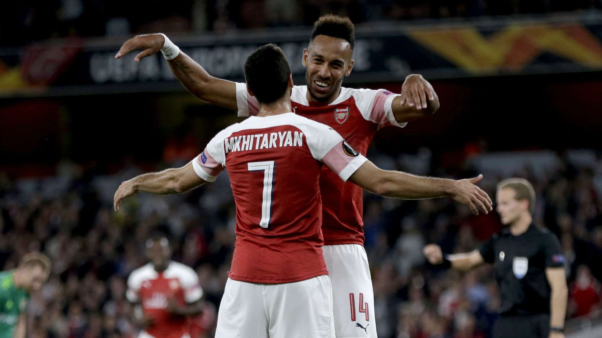 Pierre-Emerick Aubameyang Henrikh Mkhitaryan Arsenal Europa League 2018