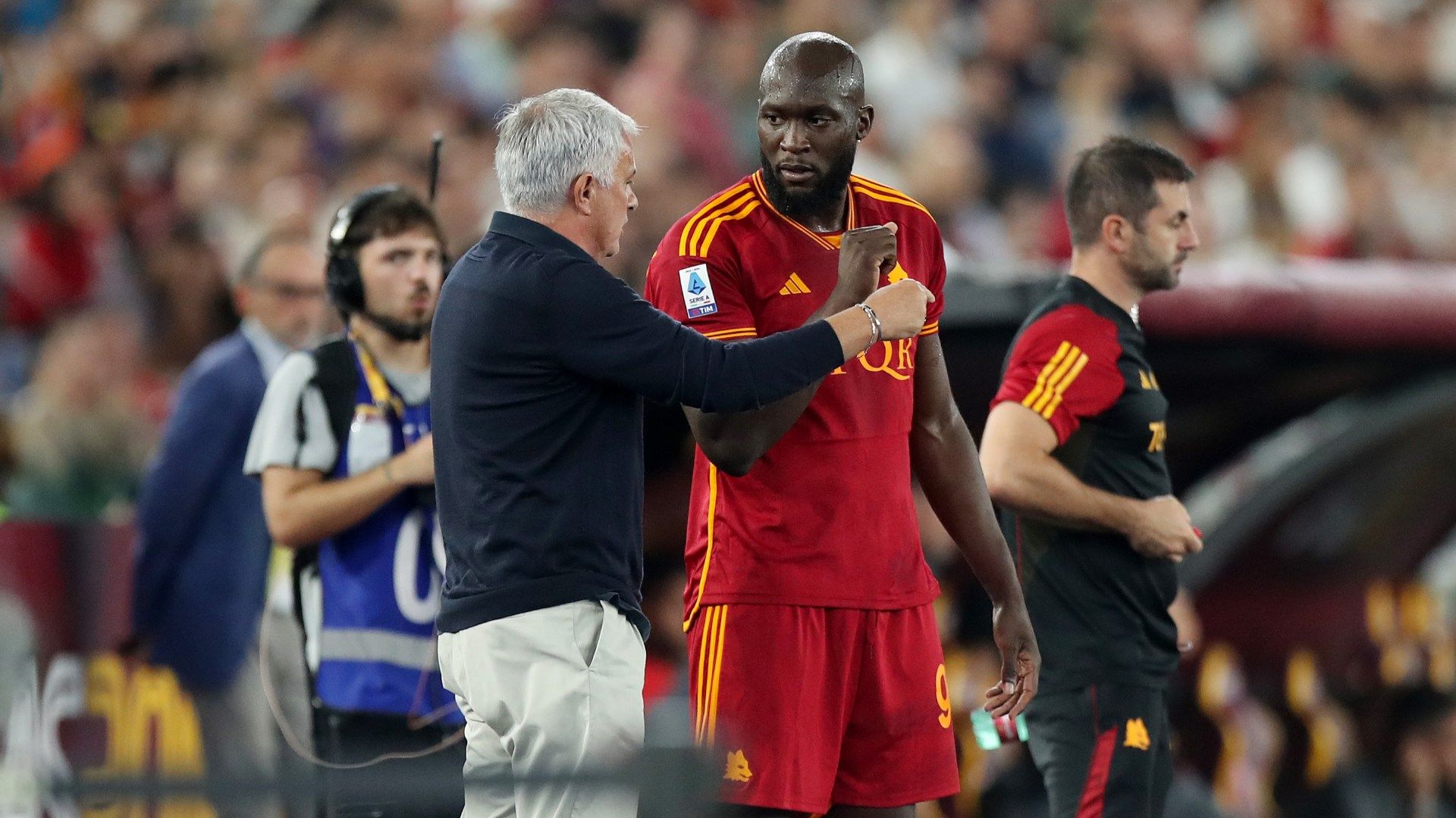 Jose Mourinho Romelu Lukaku Roma 2023-24 Serie A
