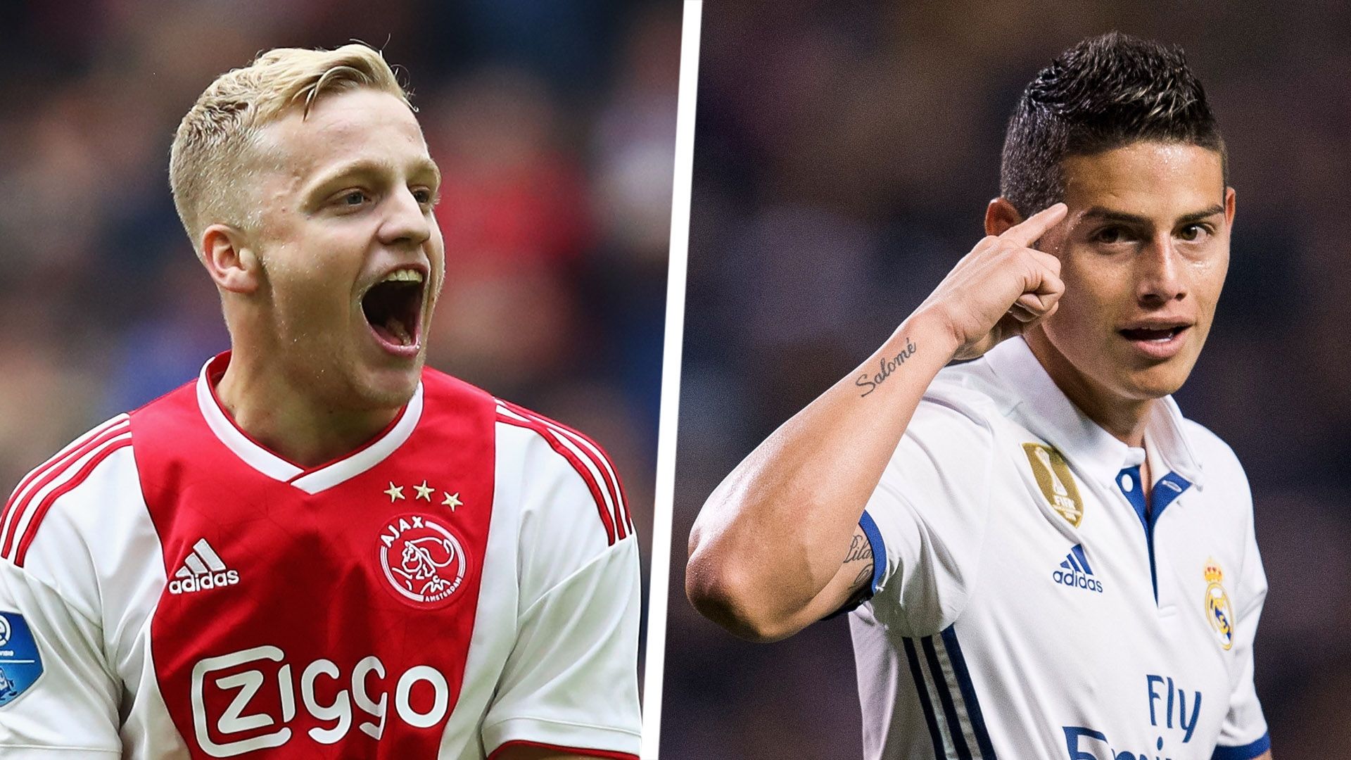Donny van de Beek James Rodriguez Split