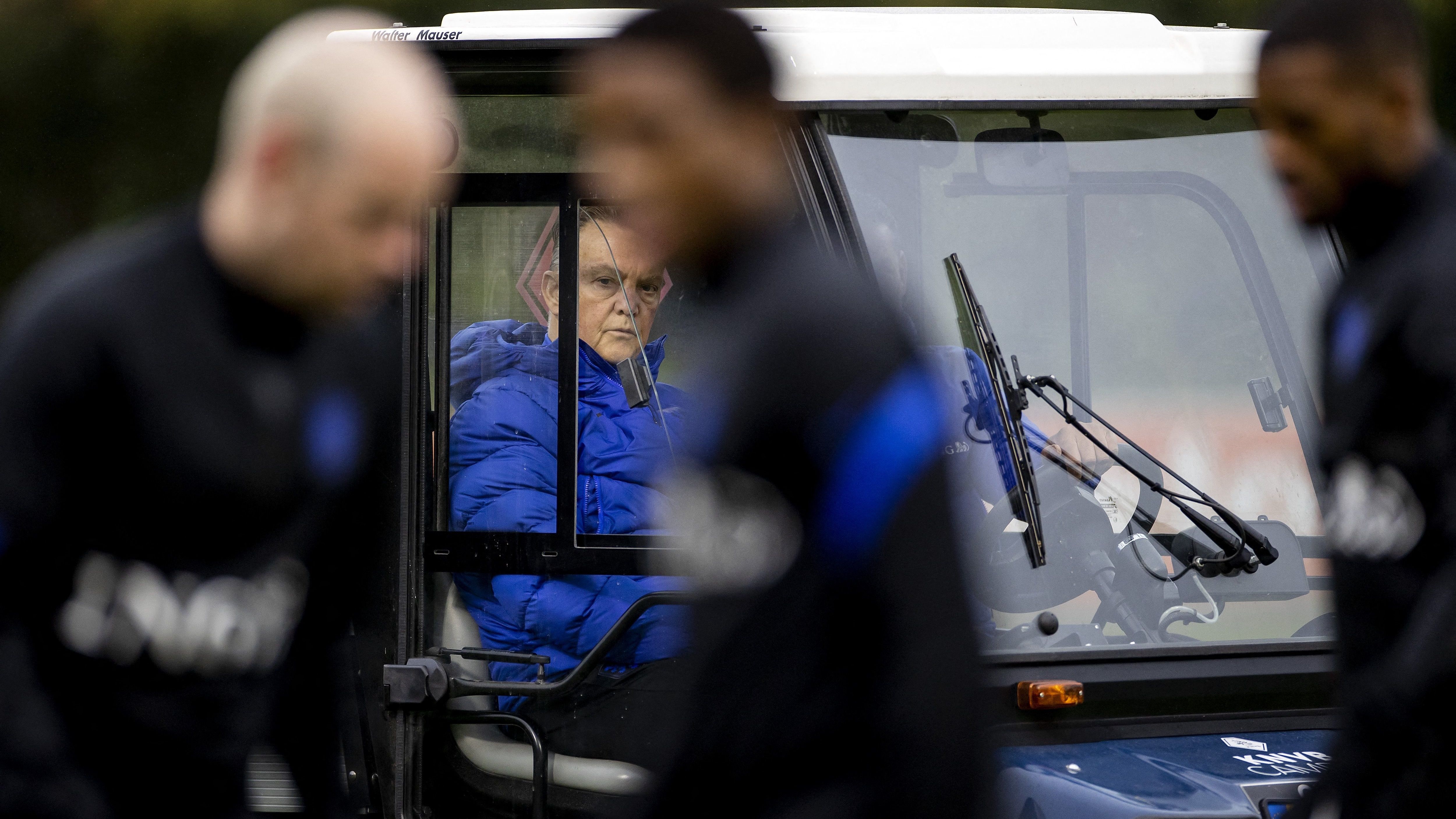 Van Gaal on golf cart