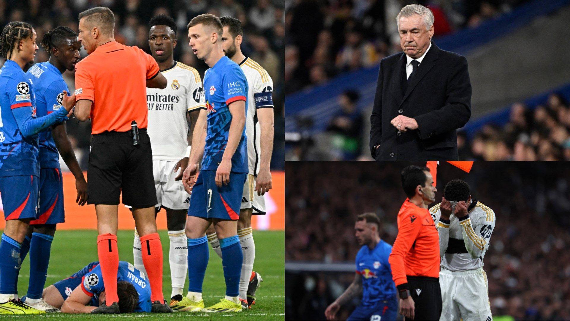 Real Madrid Carlo Ancelotti Vinicius Junior Leipzig CL 2024