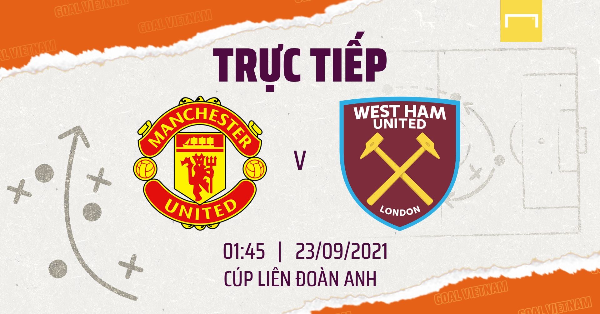 Live Manchester United vs West Ham League Cup 2021/22 GFX