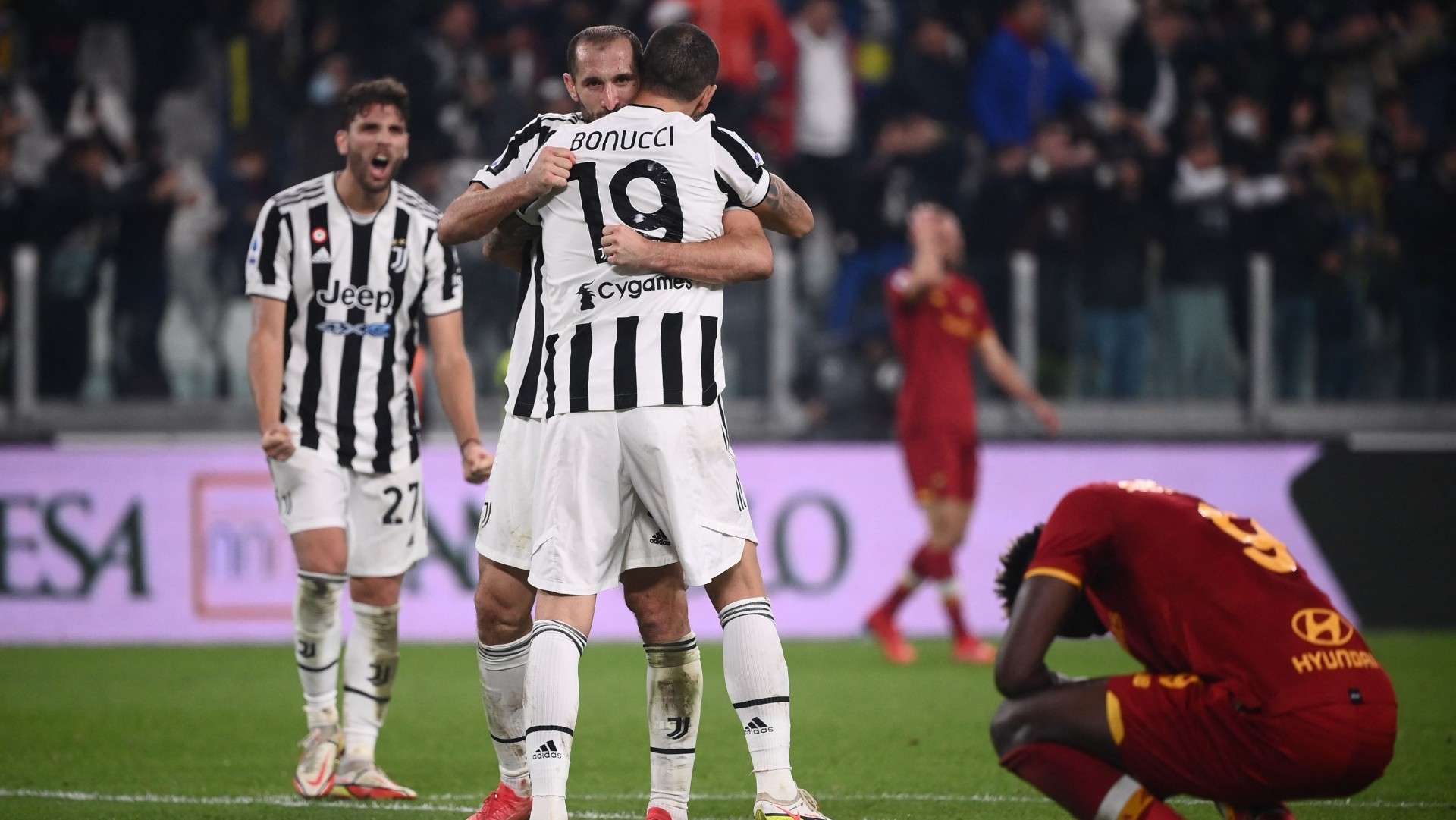 Leonardo Bonucci Giorgio Chiellini Juventus Roma