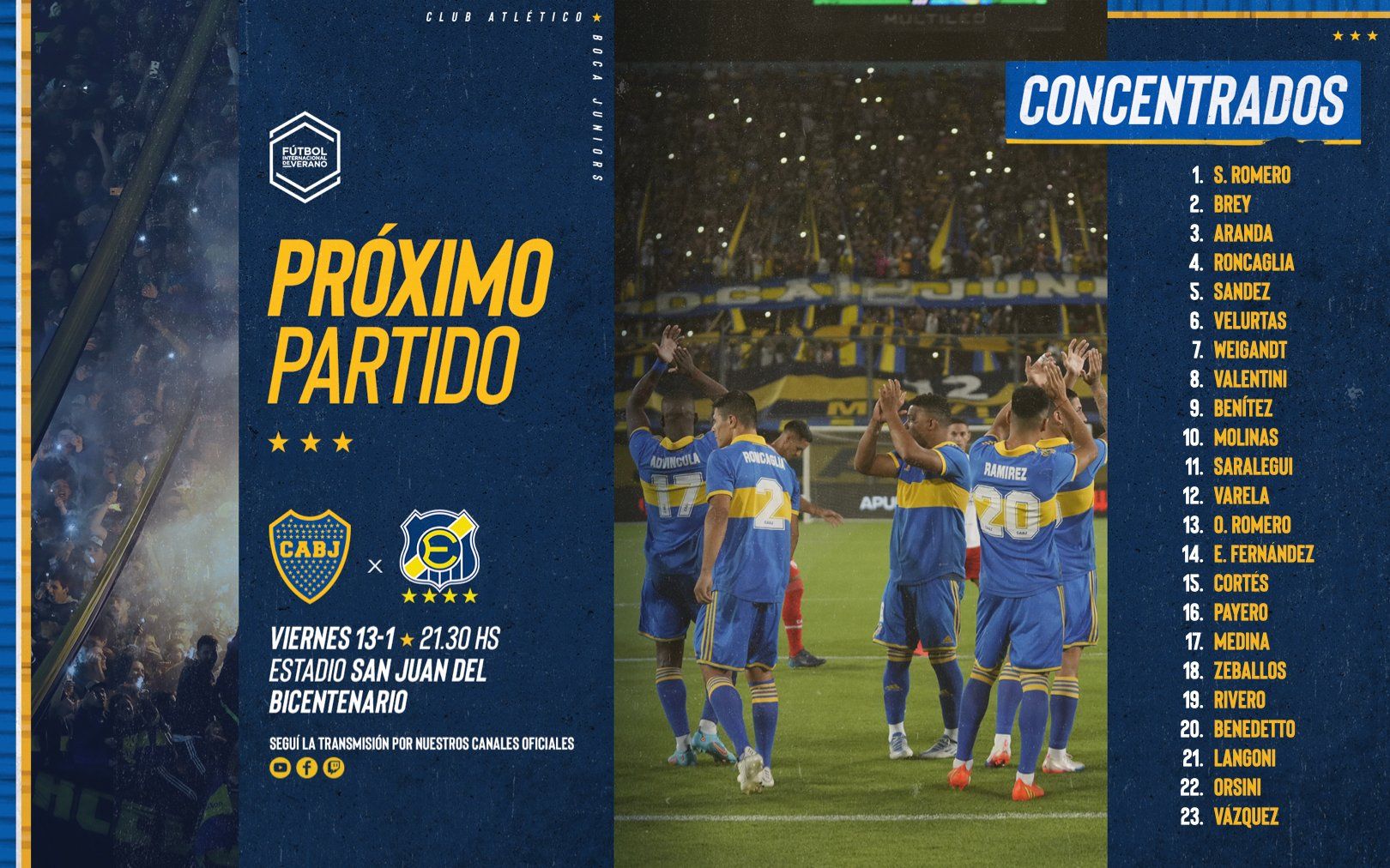 convocados boca everton