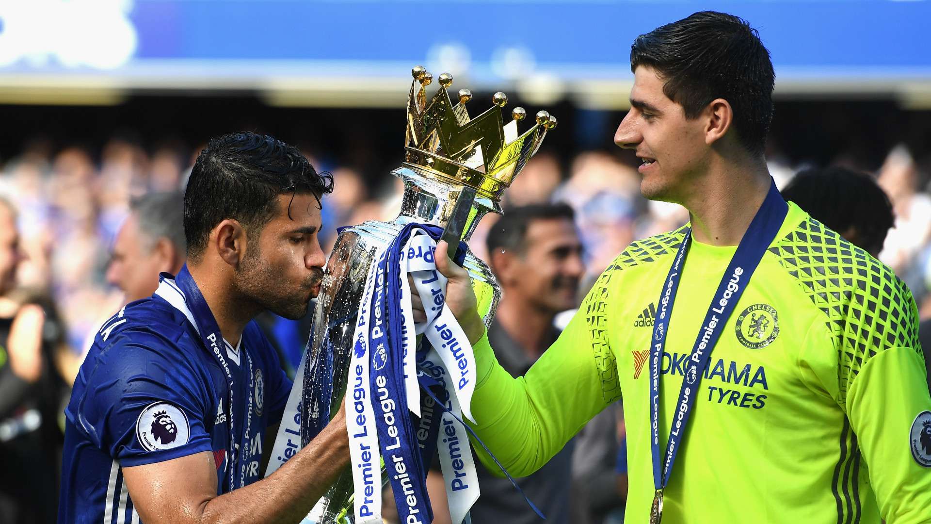 Diego Costa Thibaut Courtois Chelsea