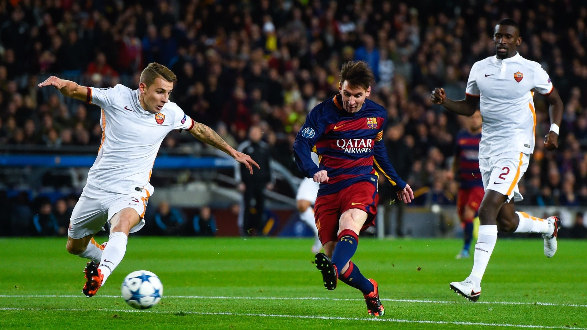 Lionel Messi Barcelona Roma Champions League