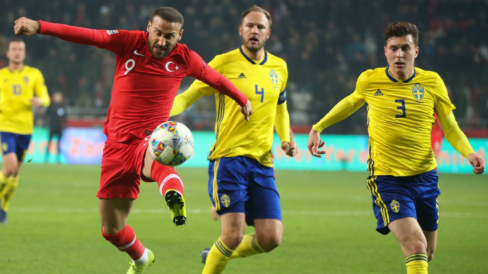 CENK TOSUN TURKEY ANDREAS GRANQVIST VICTOR LINDELOF SWEDEN NATIONS LEAGUE 17112018