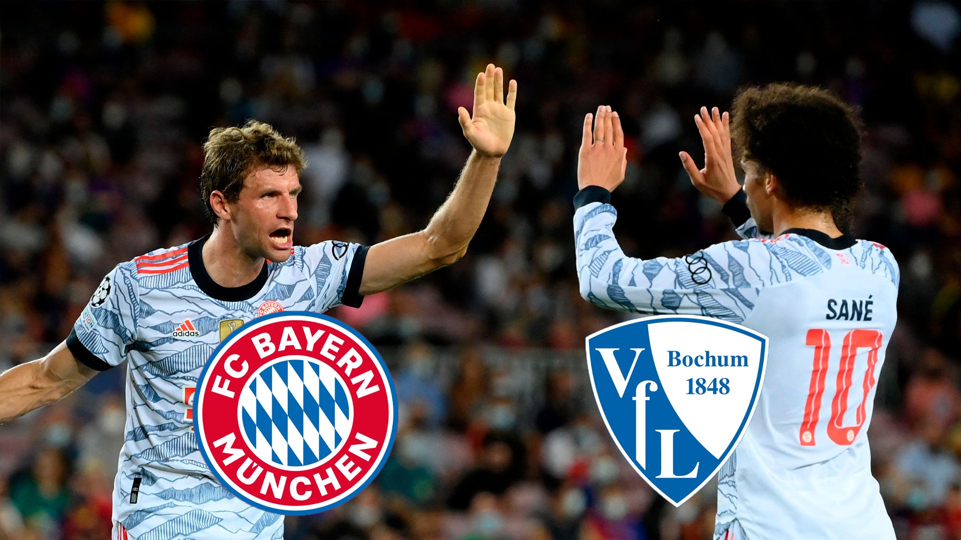 FC Bayern München VfL Bochum Leroy Sane Thomas Müller Bundesliga 2021 2022 TV LIVE-STREAM heute gfx