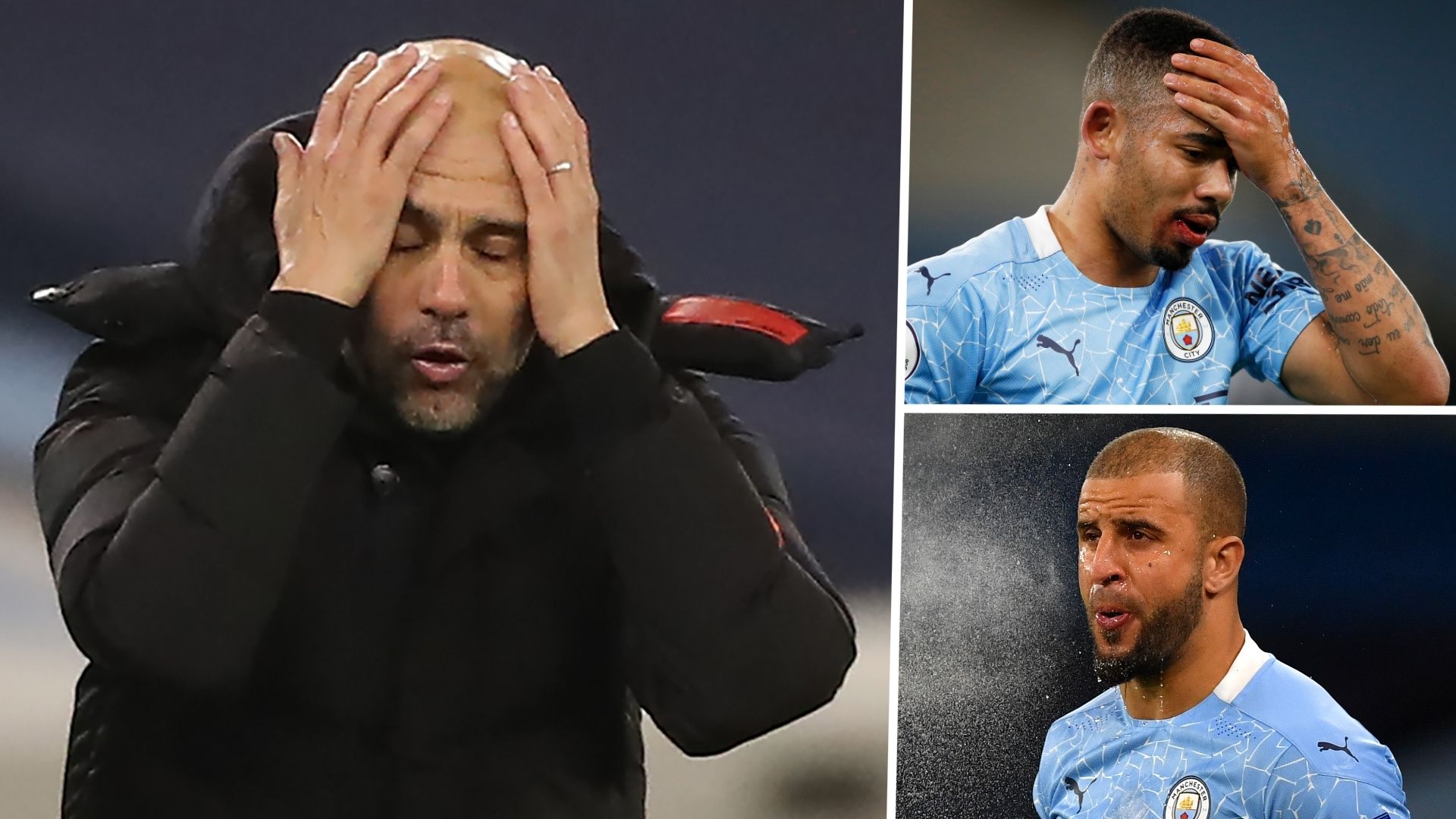 Guardiola Walker Jesus Man City GFX