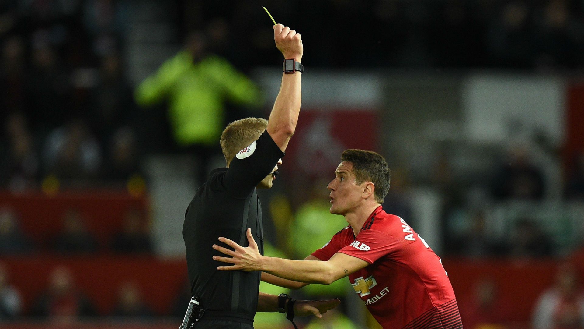 Ander Herrera Manchester United yellow card
