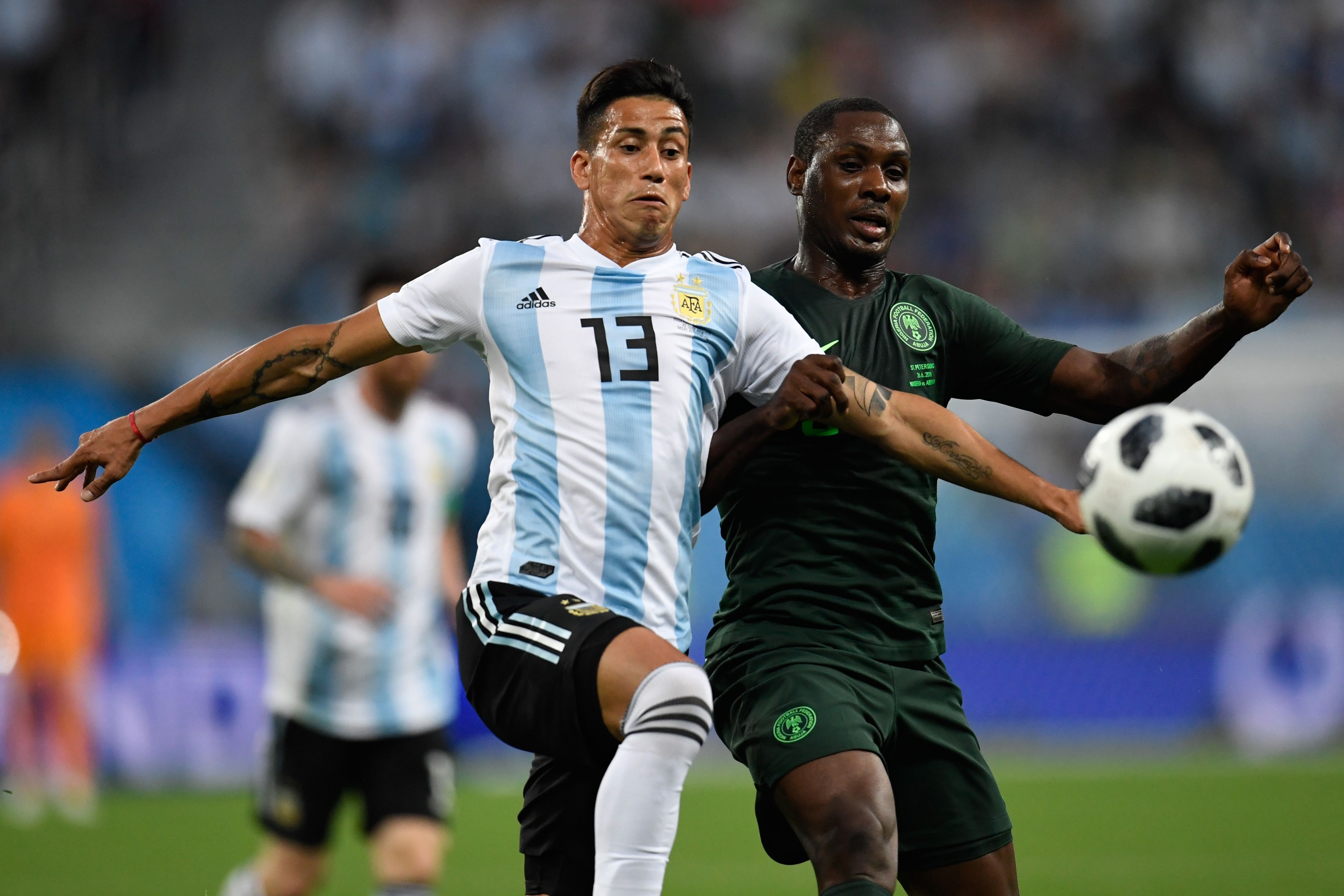 Maximiliano Meza & Odion Ighalo - Nigeria v Argentina
