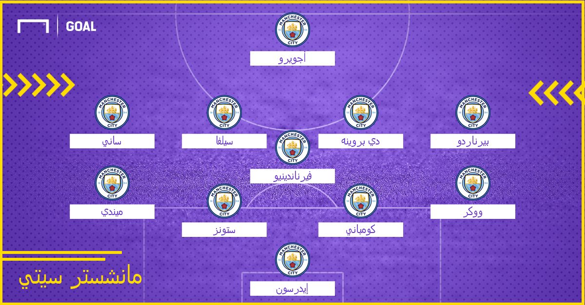 Arabic only Man city XI