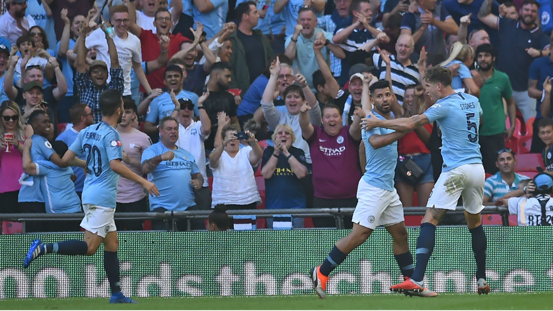 Sergio Aguero Chelsea Manchester City Community Shield 2018