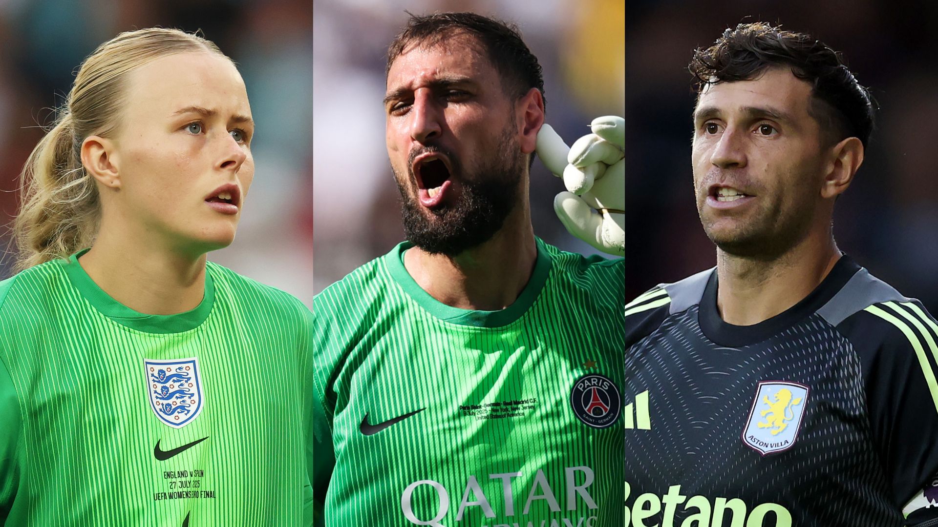 Hannah Hampton Gianluigi Donnarumma Emi Martinez