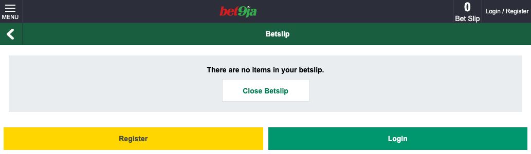 Bet9ja Mobile Lite Bet Slip