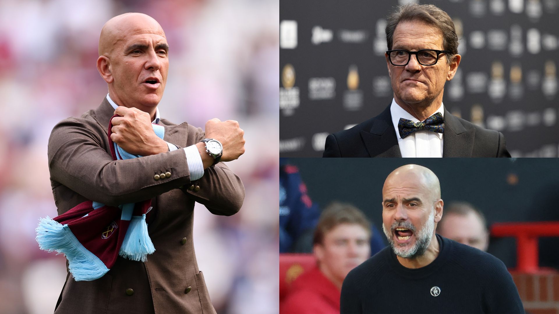 Paulo Di Canio Fabio Capello Pep Guardiola