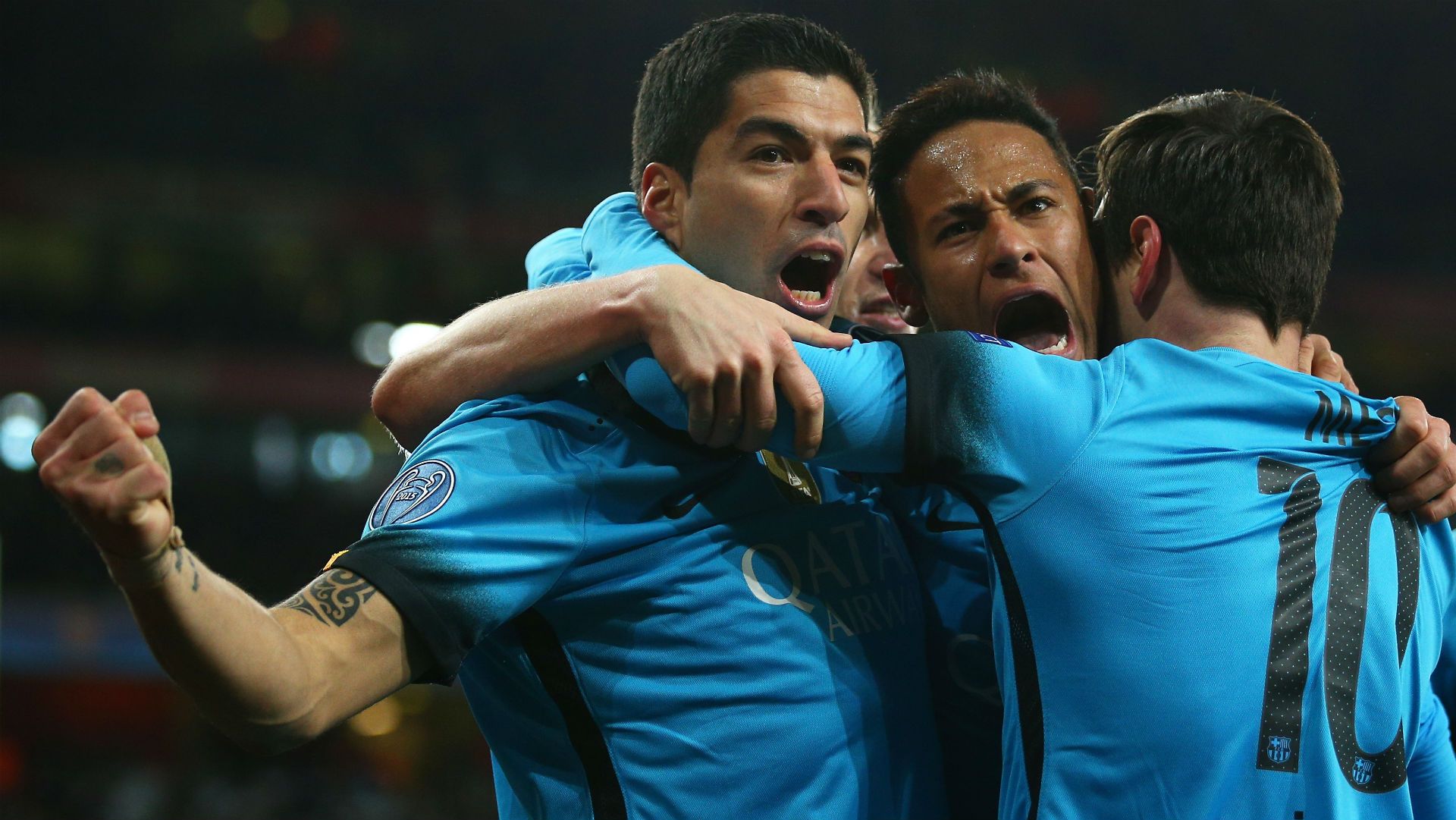 Barcelona 2015-2016 Messi Neymar Suarez