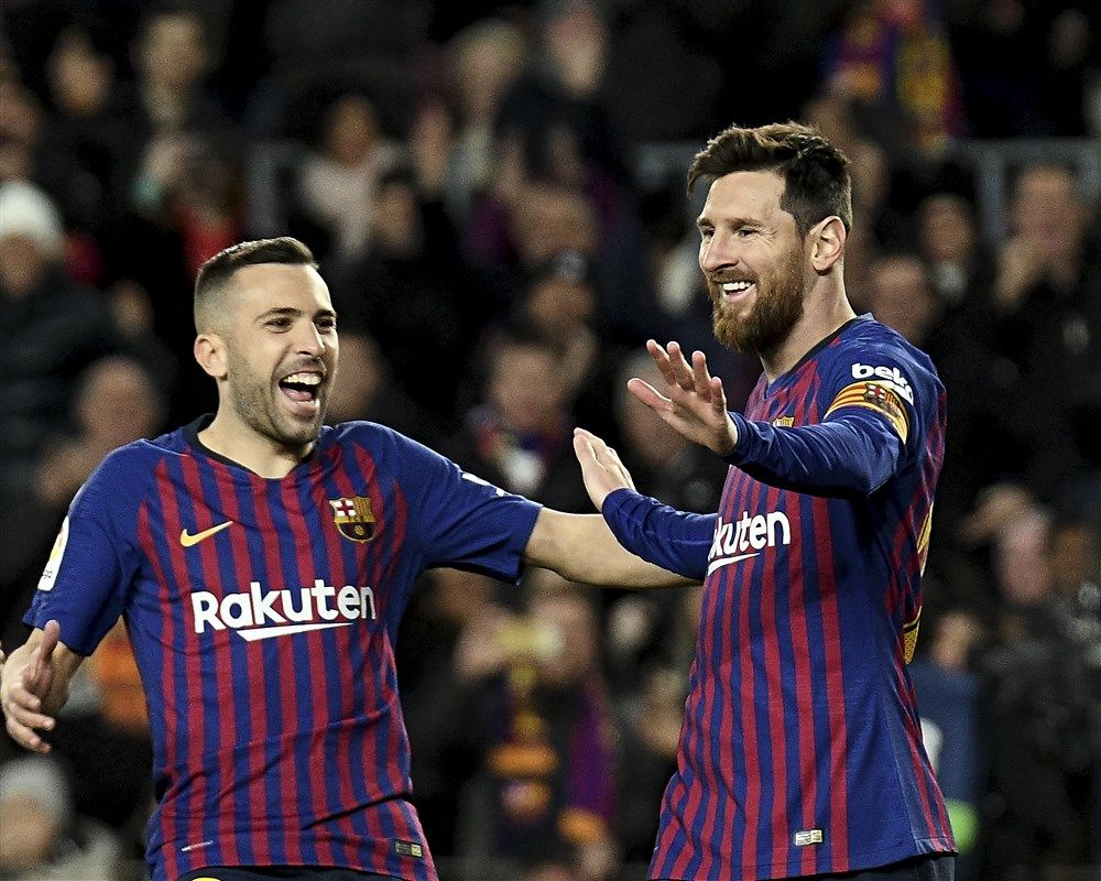 Jordi Alba Lionel Messi Barcelona