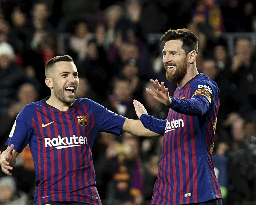 Jordi Alba Lionel Messi Barcelona