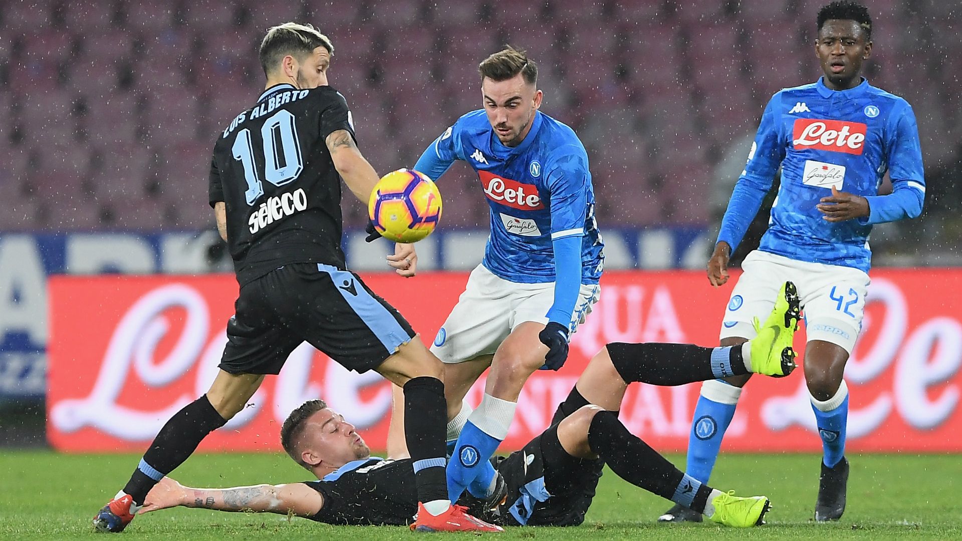 Luis Alberto Fabian Ruiz Amadou Diawara Napoli Lazio Serie A