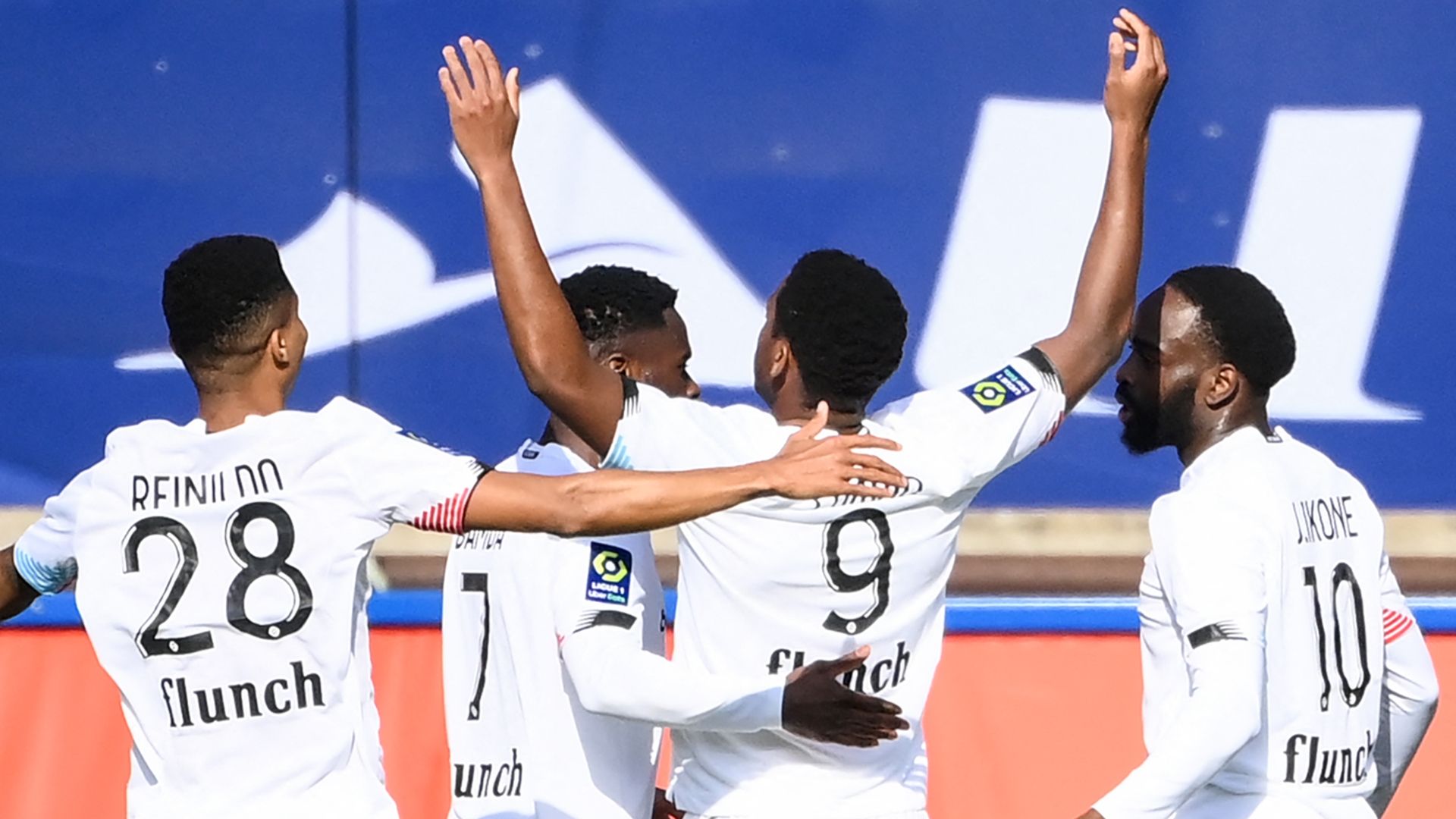 David Lille PSG celebrating