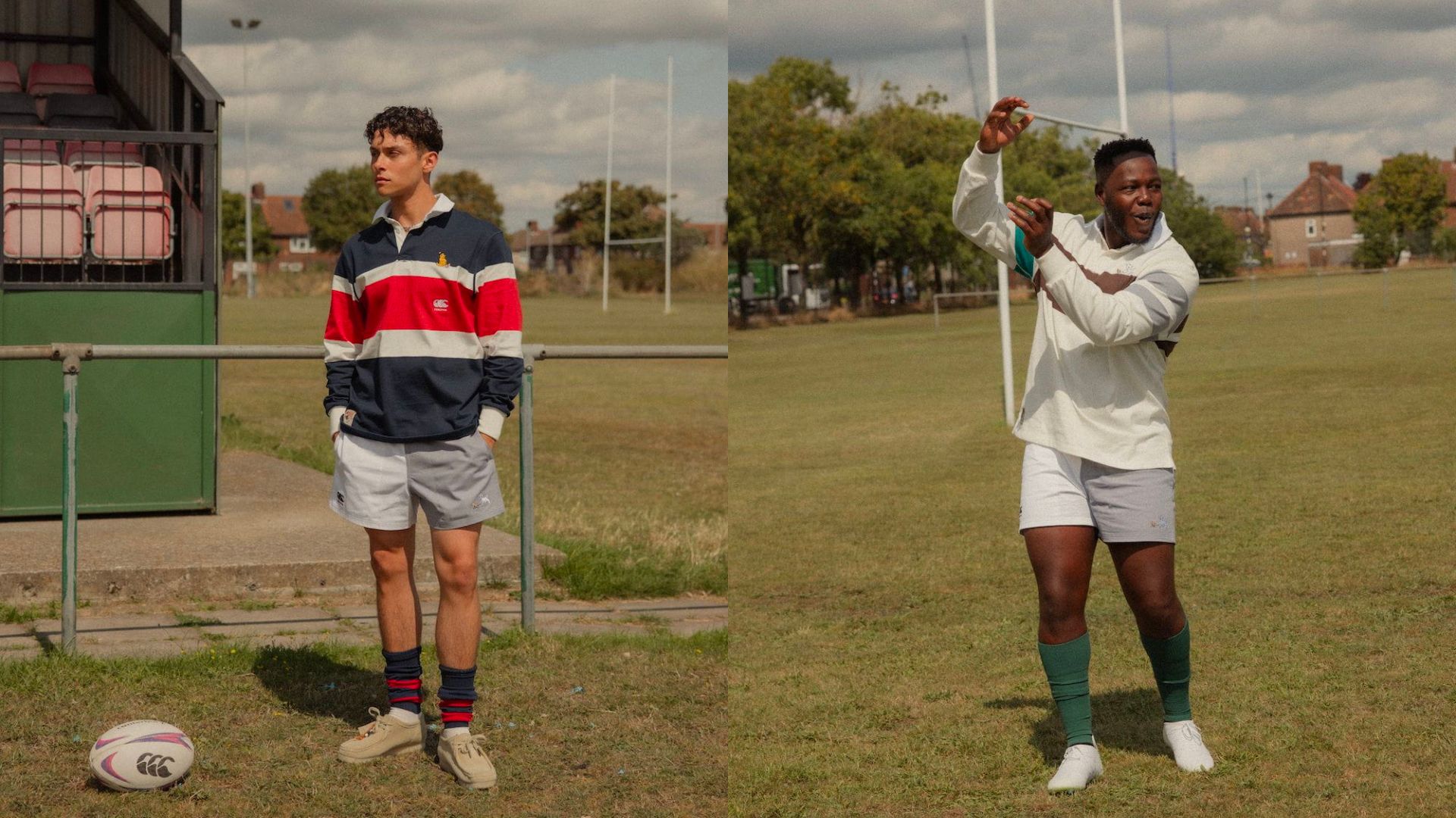 Percival x Canterbury rugby capsule shirts