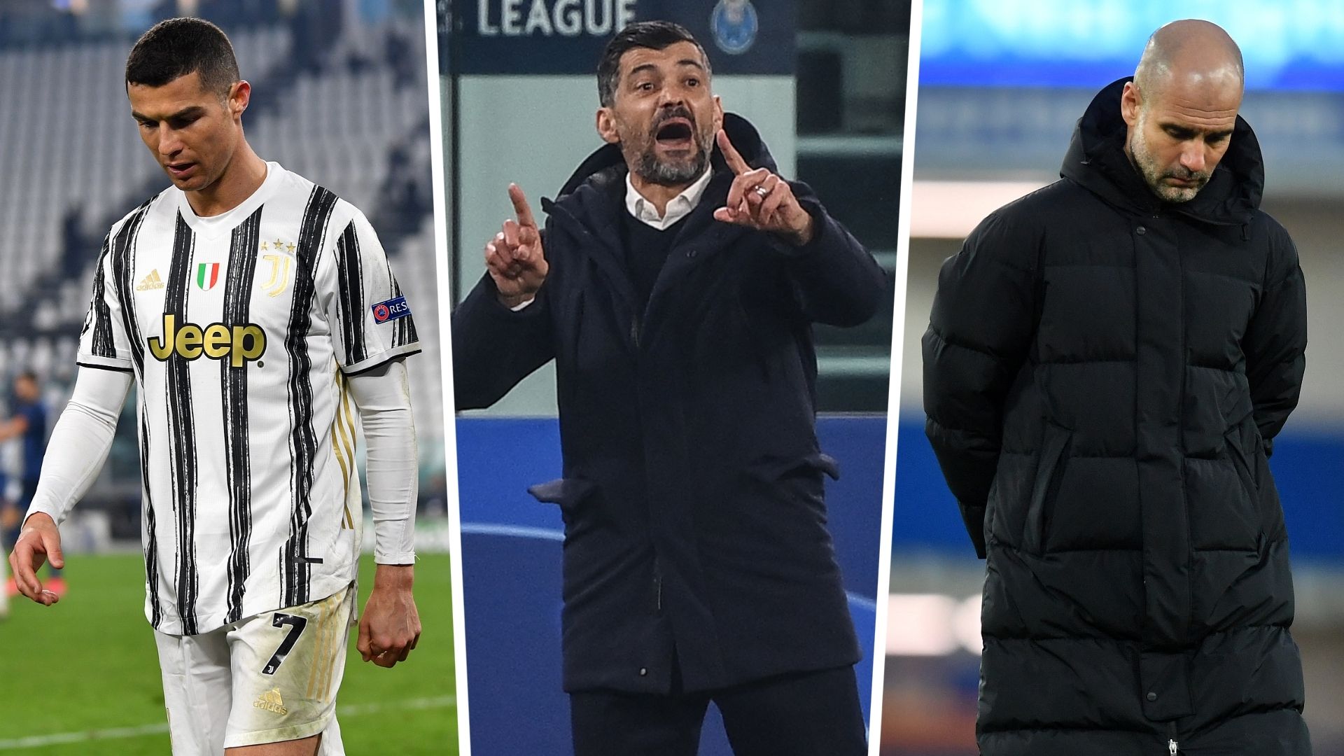 Cristiano Ronaldo Juventus Sergio Conceicao Porto Pep Guardiola Manchester City GFX