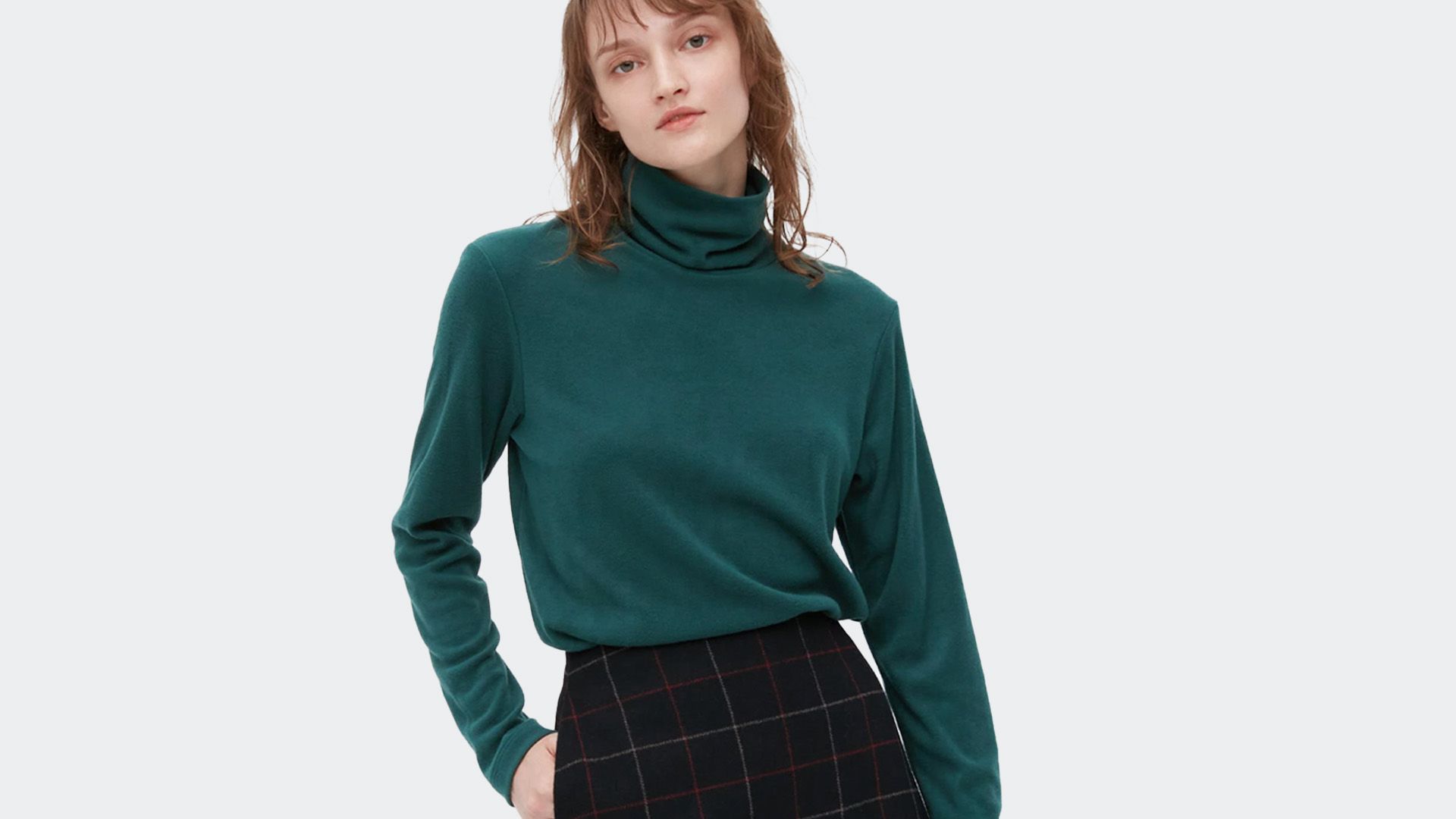 UNIQLO HeatTech Turtleneck Fleece Top