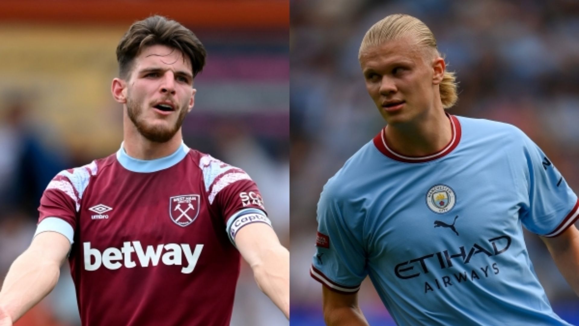 Declan Rice West Ham Erling Haaland Manchester City