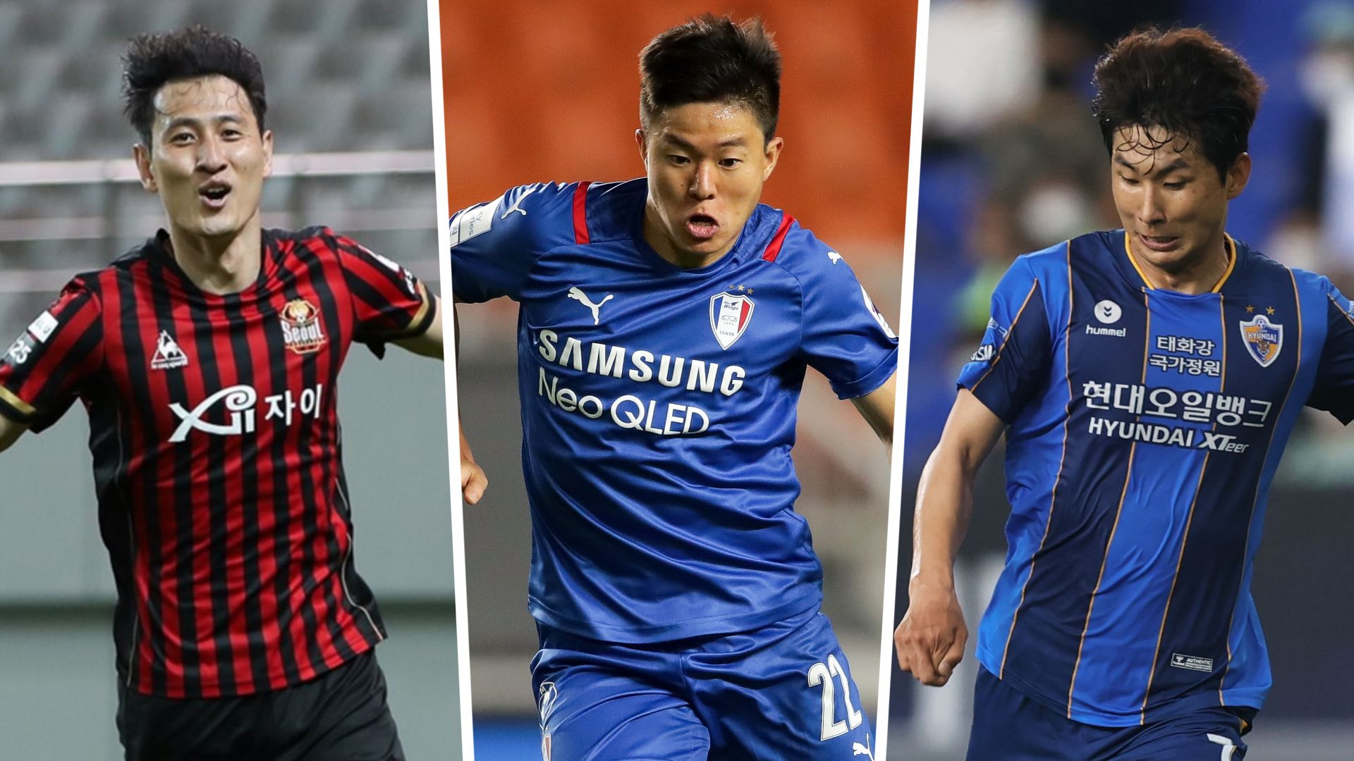 Dong-won Ji (FC Séoul), Chang-hoon Kwon (Suwon Bluewings) et Il-lok Yun (Ulsan Hyundai)