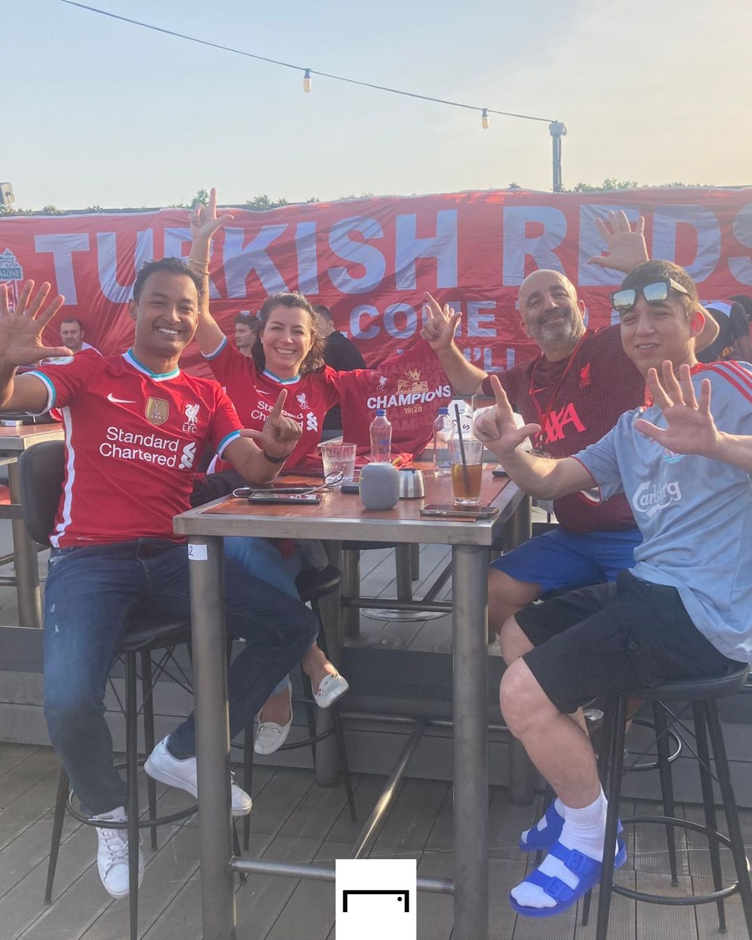 Liverpool fans, in Turkey