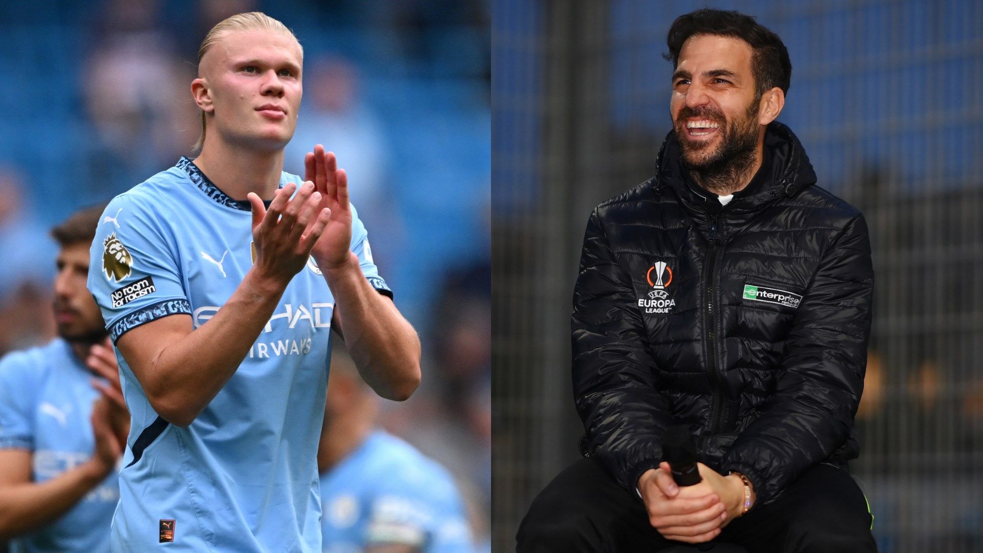 Erling Haaland and Cesc Fabregas