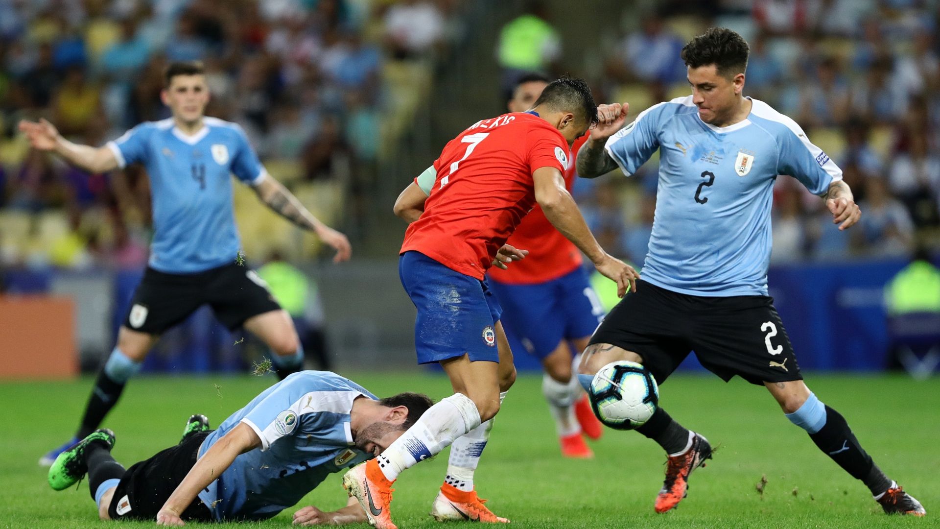 Jose Gimenez Alexis Sanchez Uruguay Chile