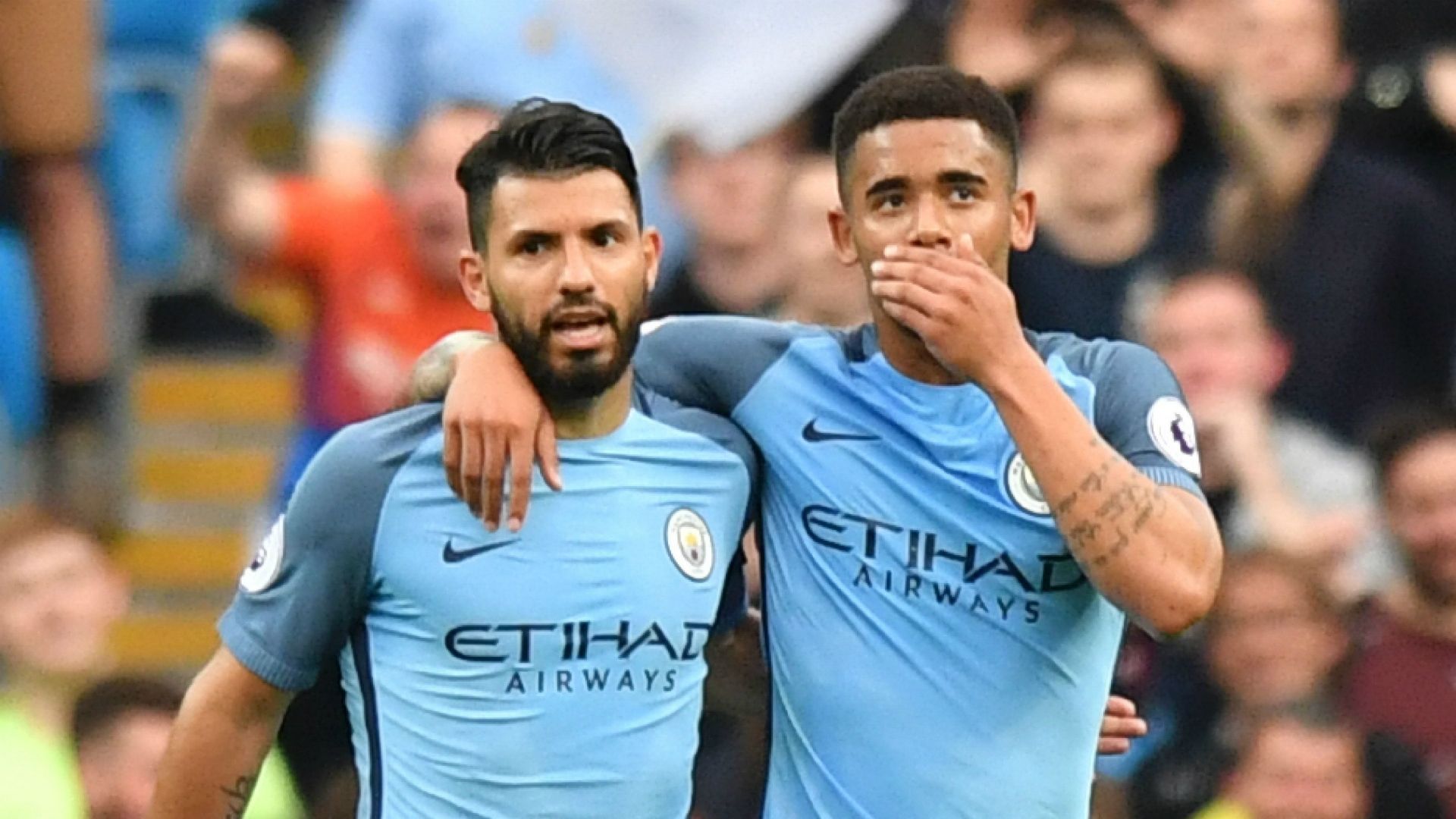Sergio Aguero Gabriel Jesus Manchester City