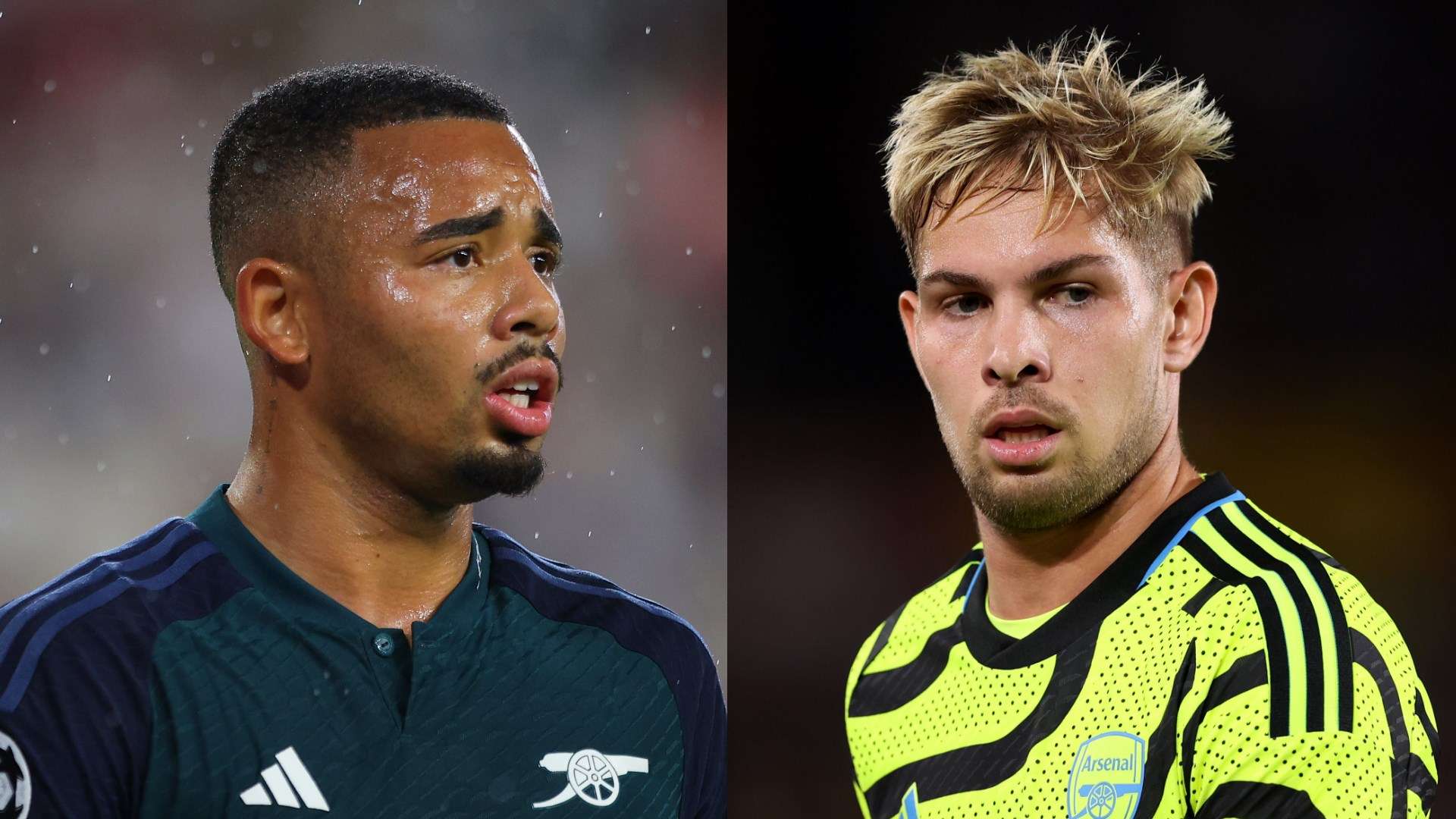 Gabriel Jesus Arsenal Emile Smith Rowe split 2023-24