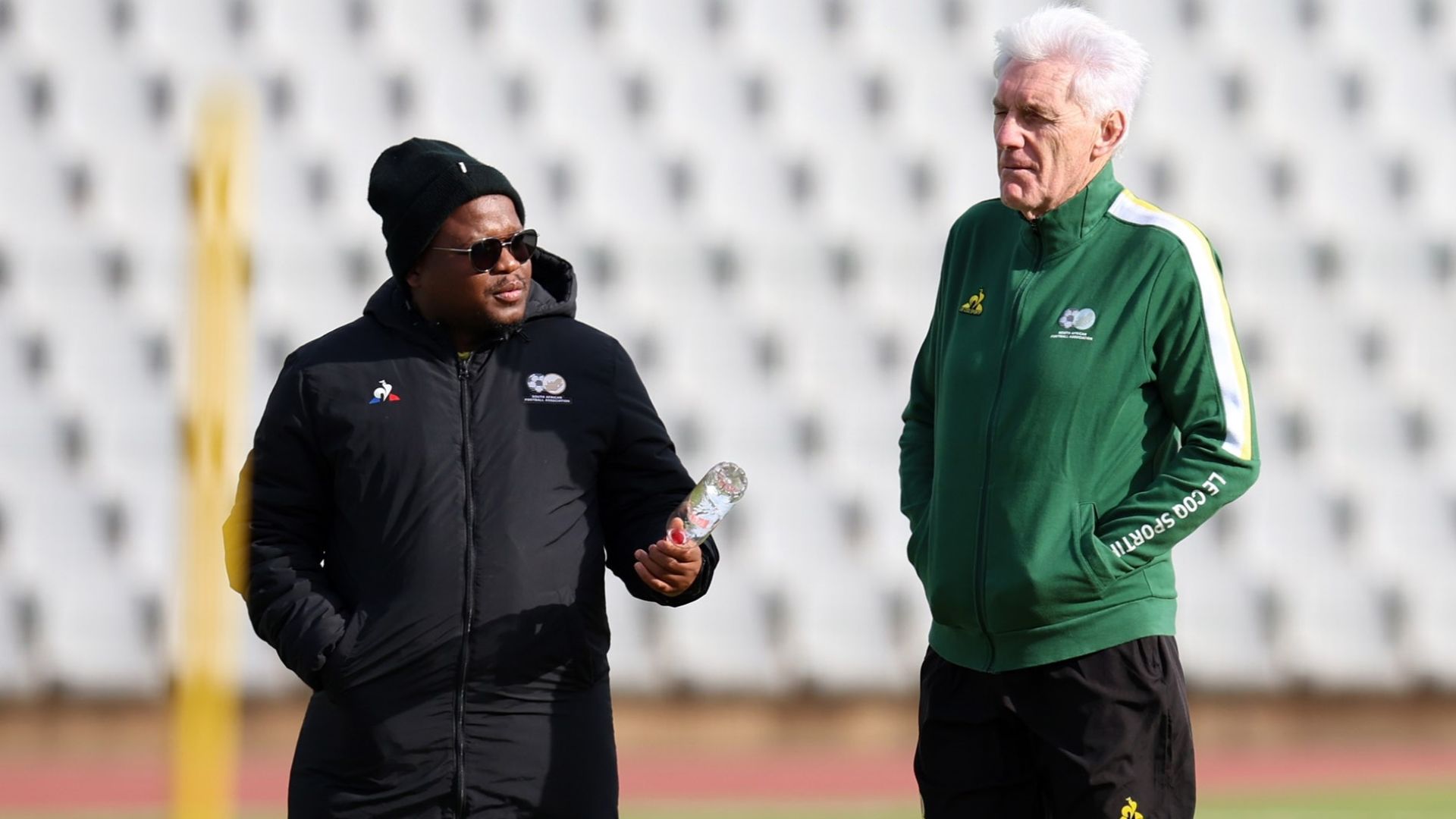 Hugo Broos and Sinesipho Mali, Bafana Bafana