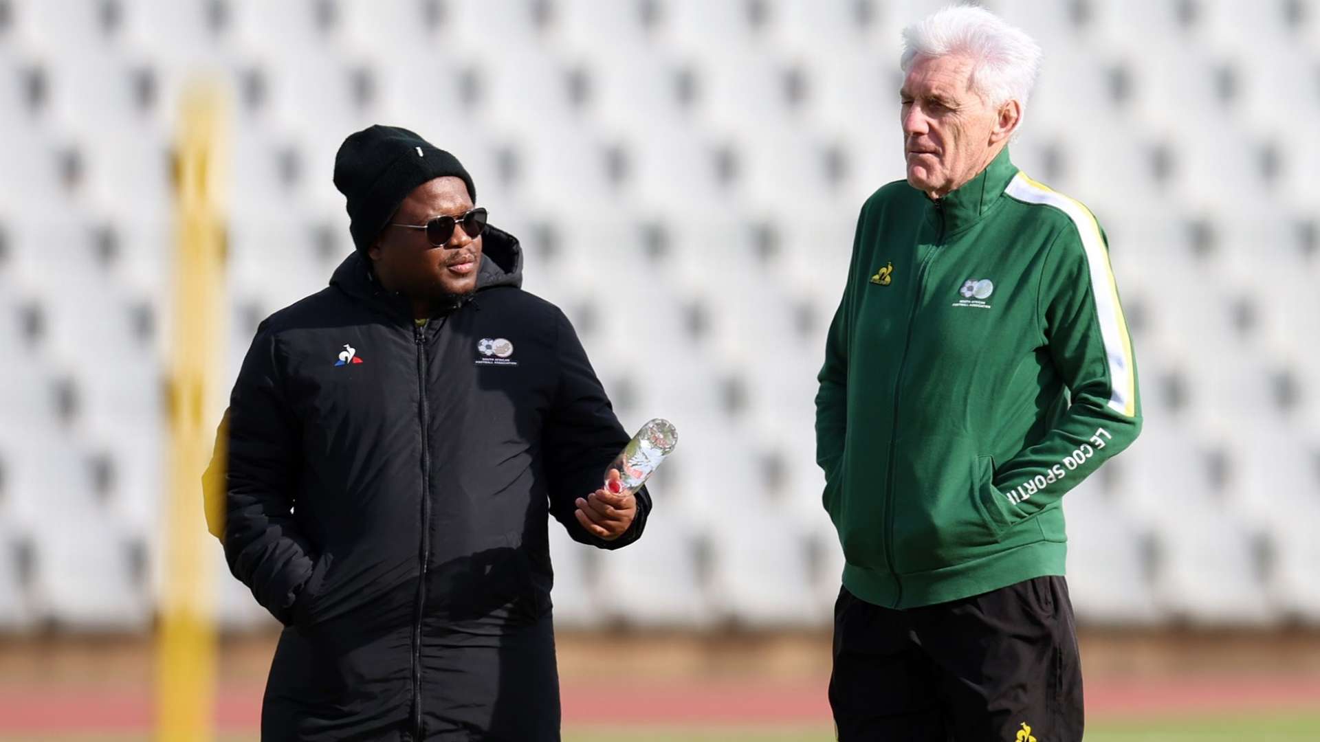 Hugo Broos and Sinesipho Mali, Bafana Bafana