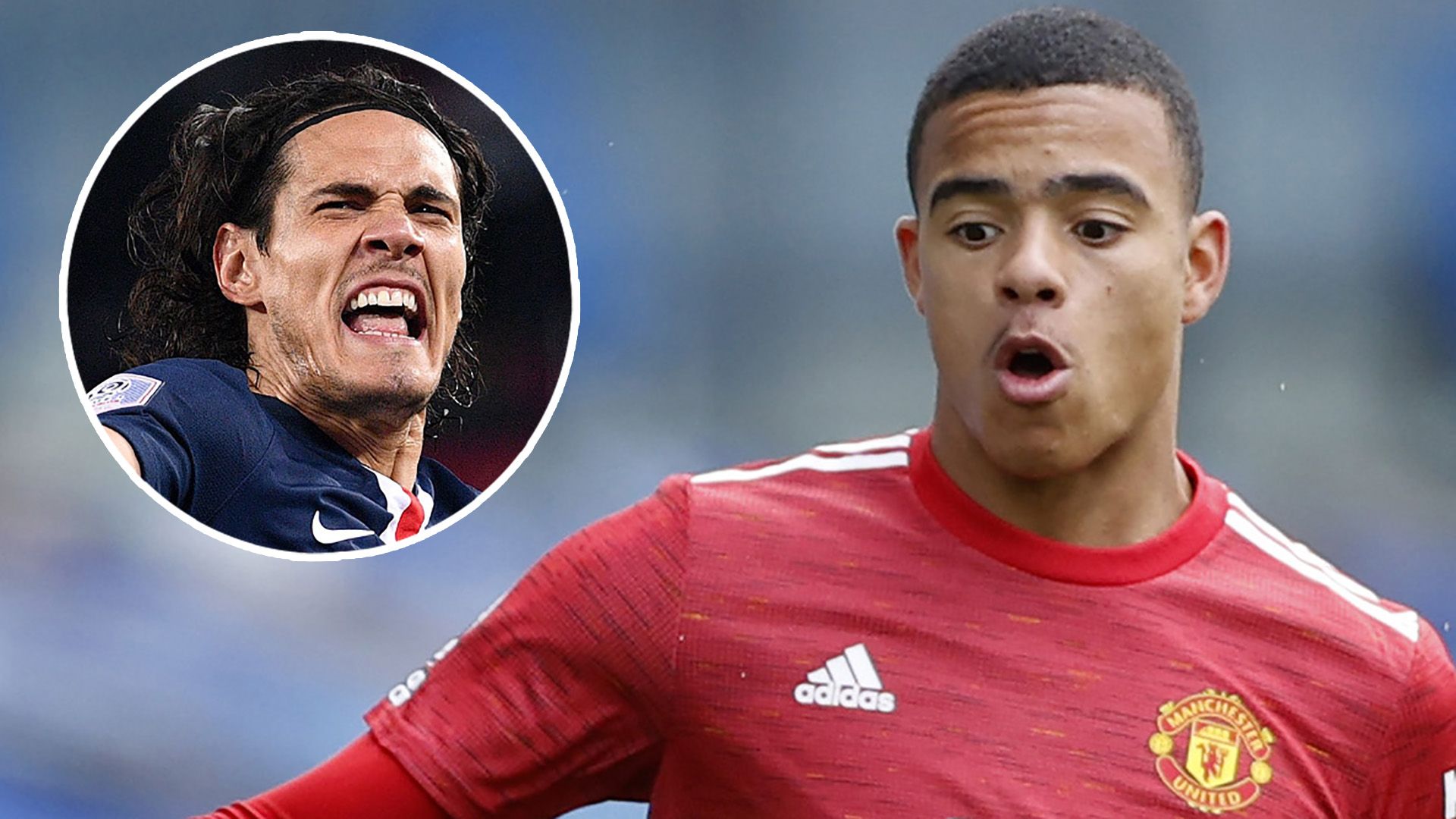 Edinson Cavani Mason Greenwood Man Utd