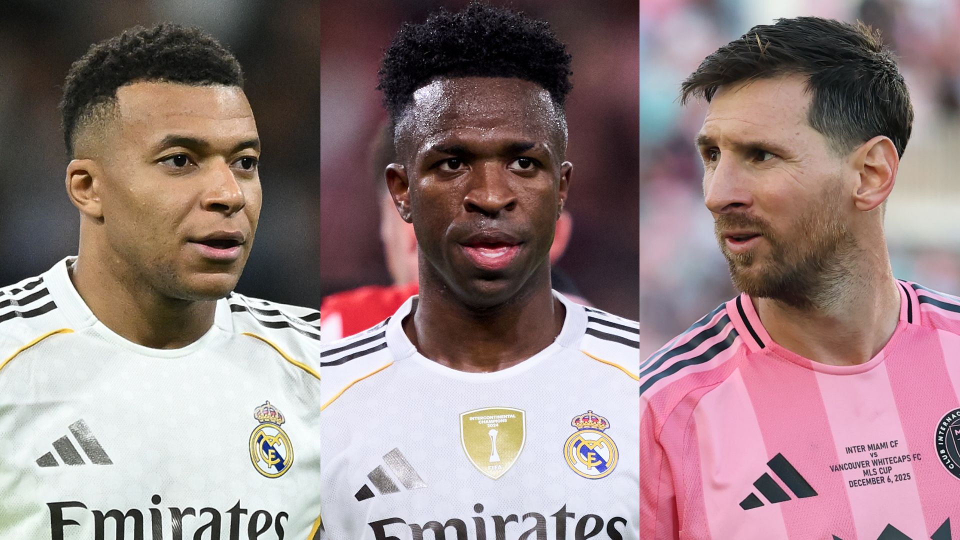 Vinicius Junior Kylian Mbappe Lionel Messi 2025-26