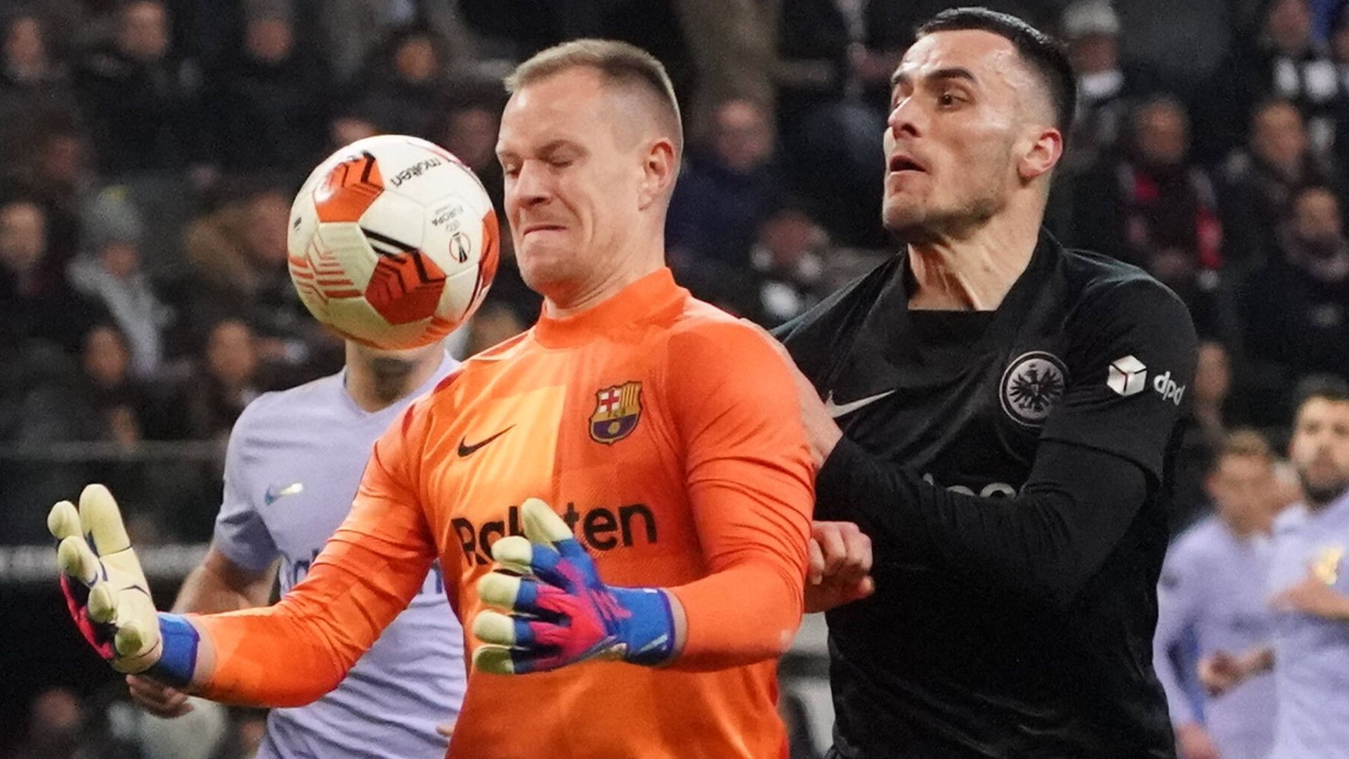 GERMANY ONLY: MARC-ANDRE TER STEGEN BARCELONA FILIP KOSTIC EINTRACHT FRANKFURT EUROPA LEAGUE 07042022