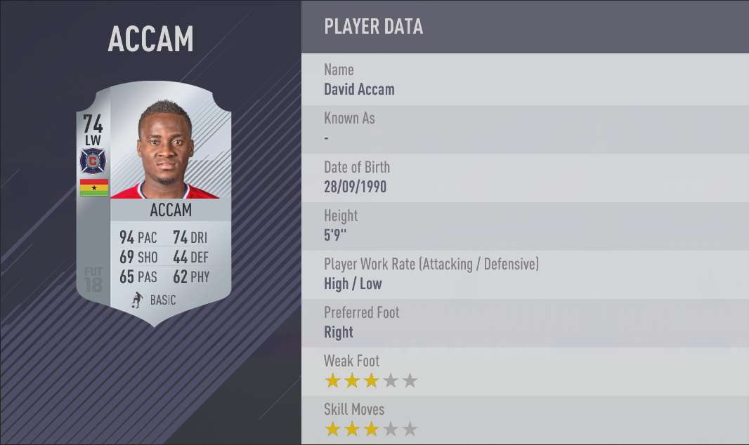 Accam FIFA 18