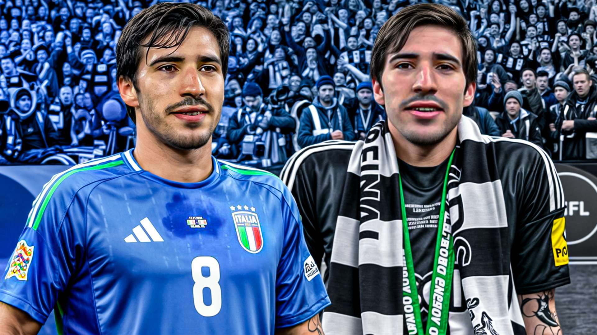 Sandro Tonali Italia Newcastle GFX