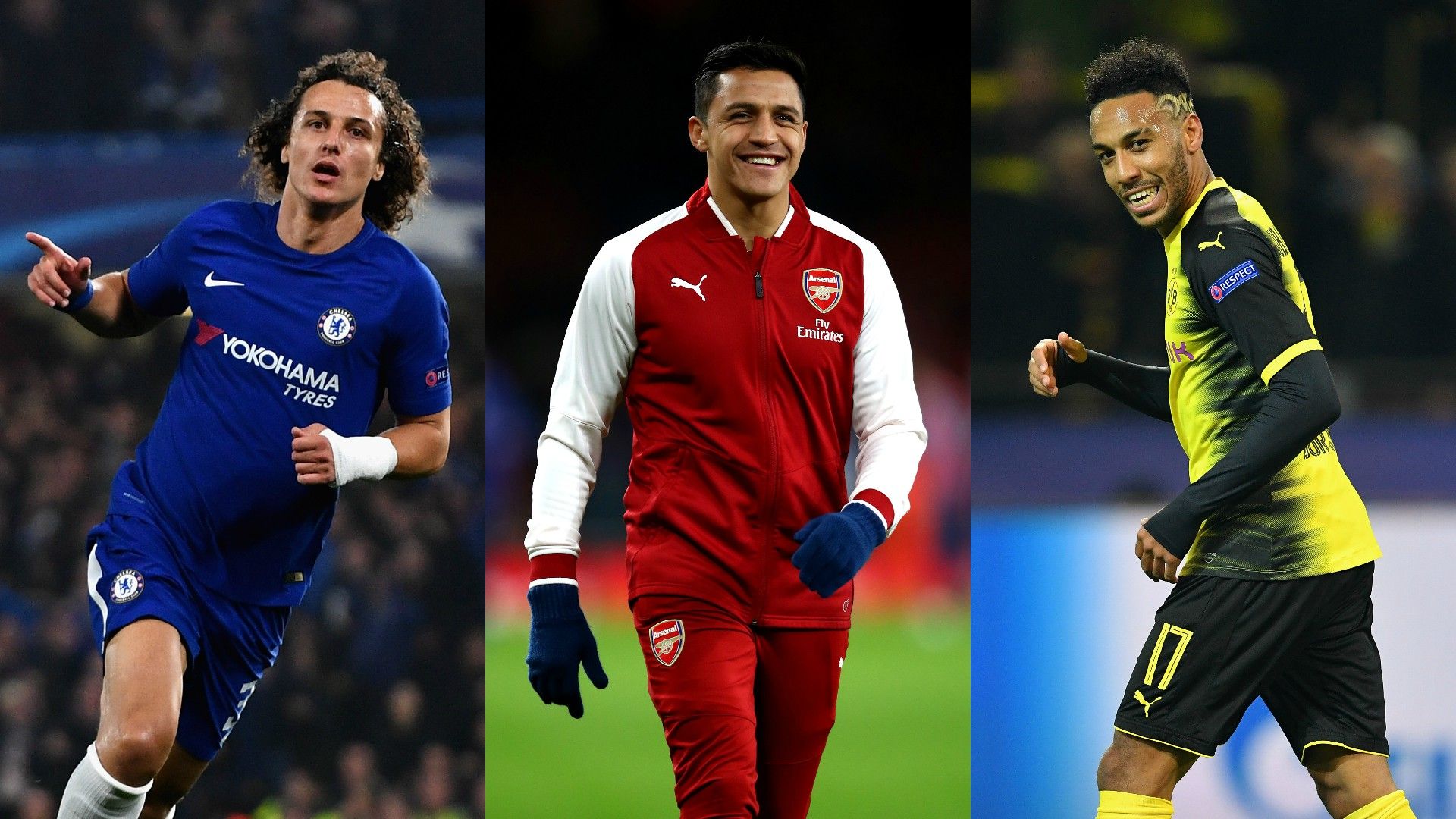 David Luiz, Sanchez, Aubameyang