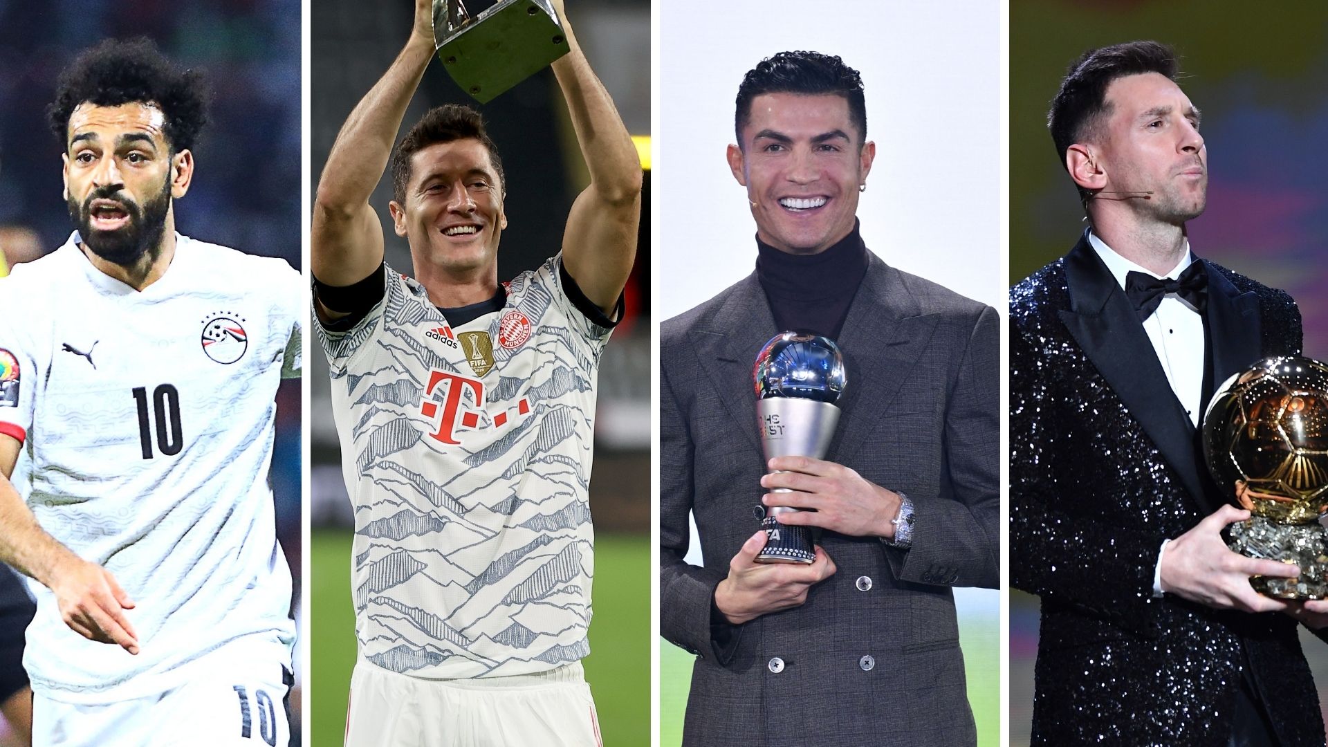 Salah, Messi, Ronaldo, Lewandowski