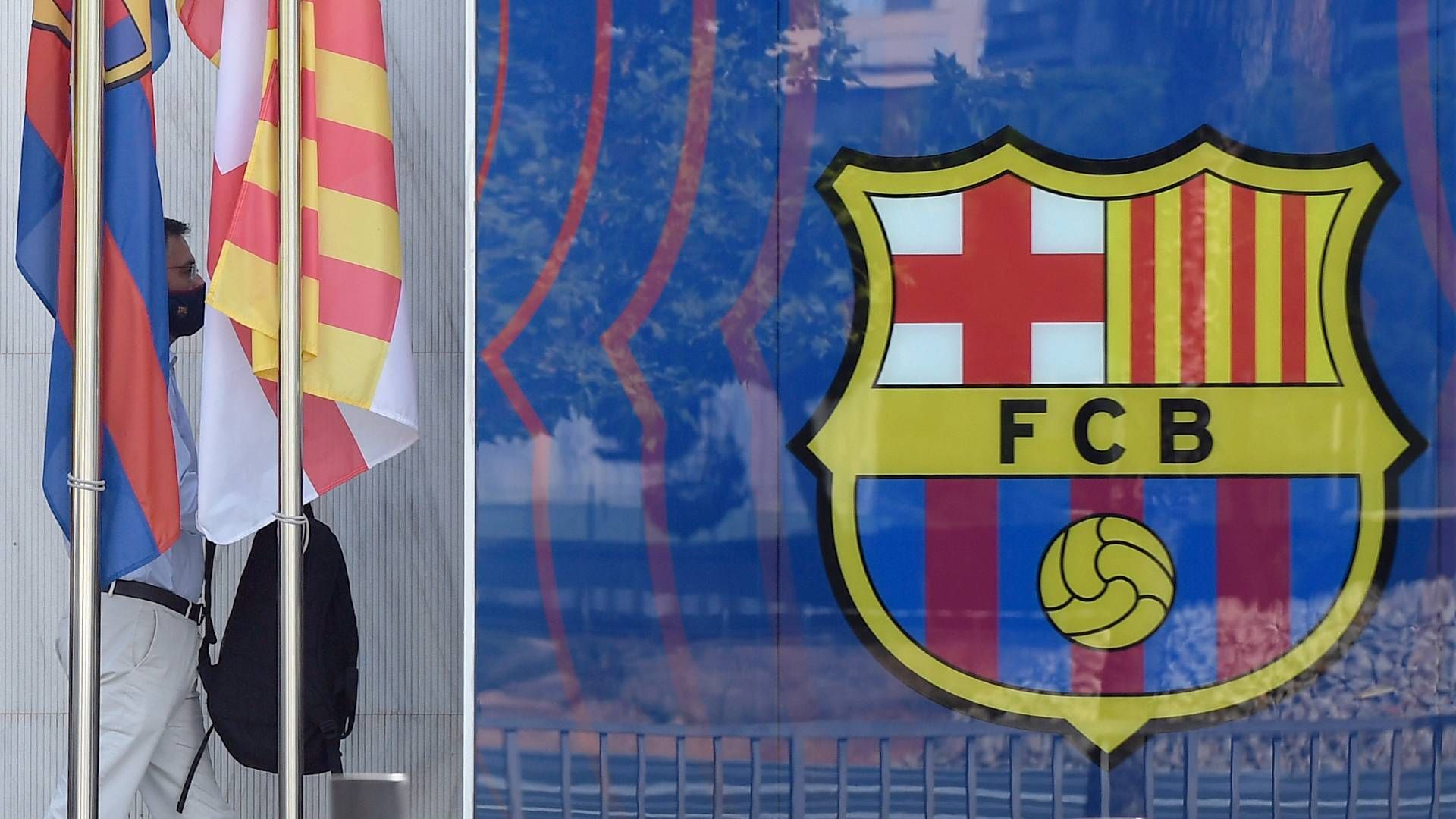 FC Barcelona Wappen Fassade